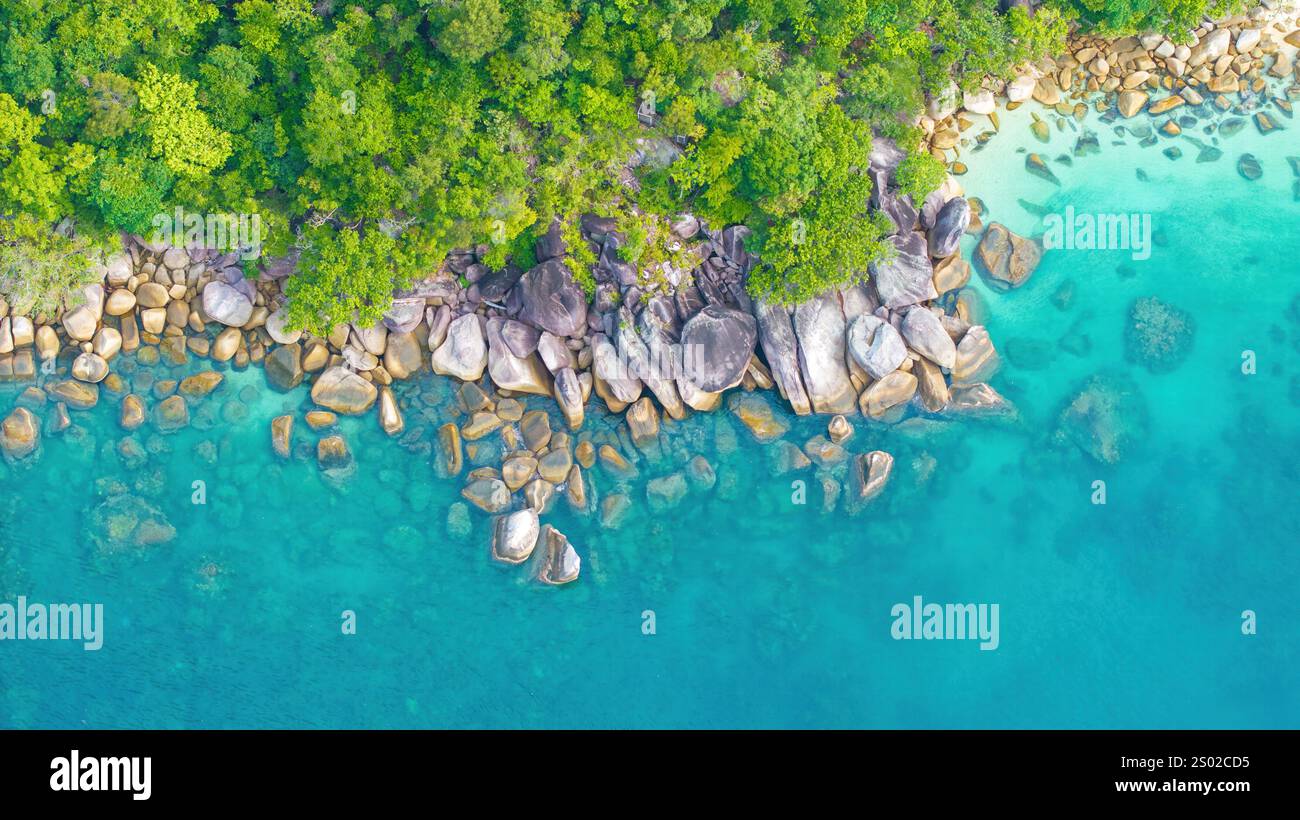 Australie Cairns Nudey Beach Aerial Fitzroy Island Banque D'Images