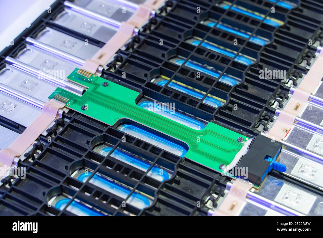 module de batterie au lithium avec bms disponible pour voiture électrique ou centrale de stockage Banque D'Images
