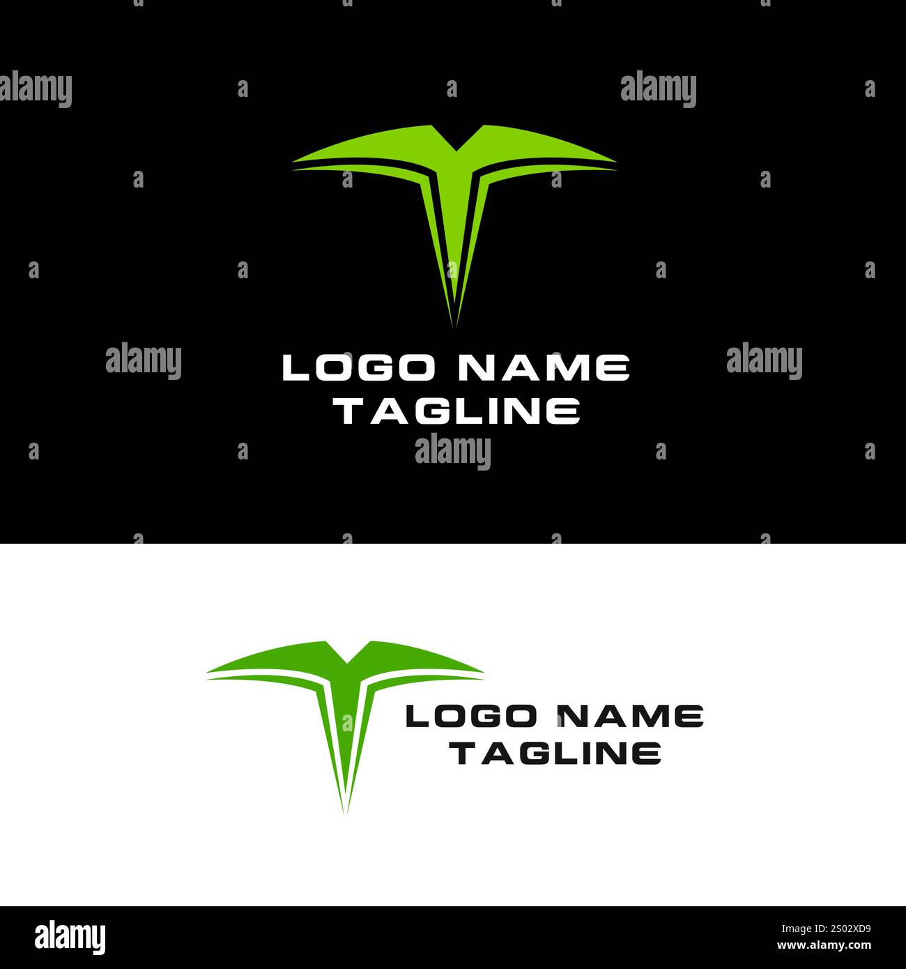 Vecteur de conception de logo lettre T. Illustration de Vecteur