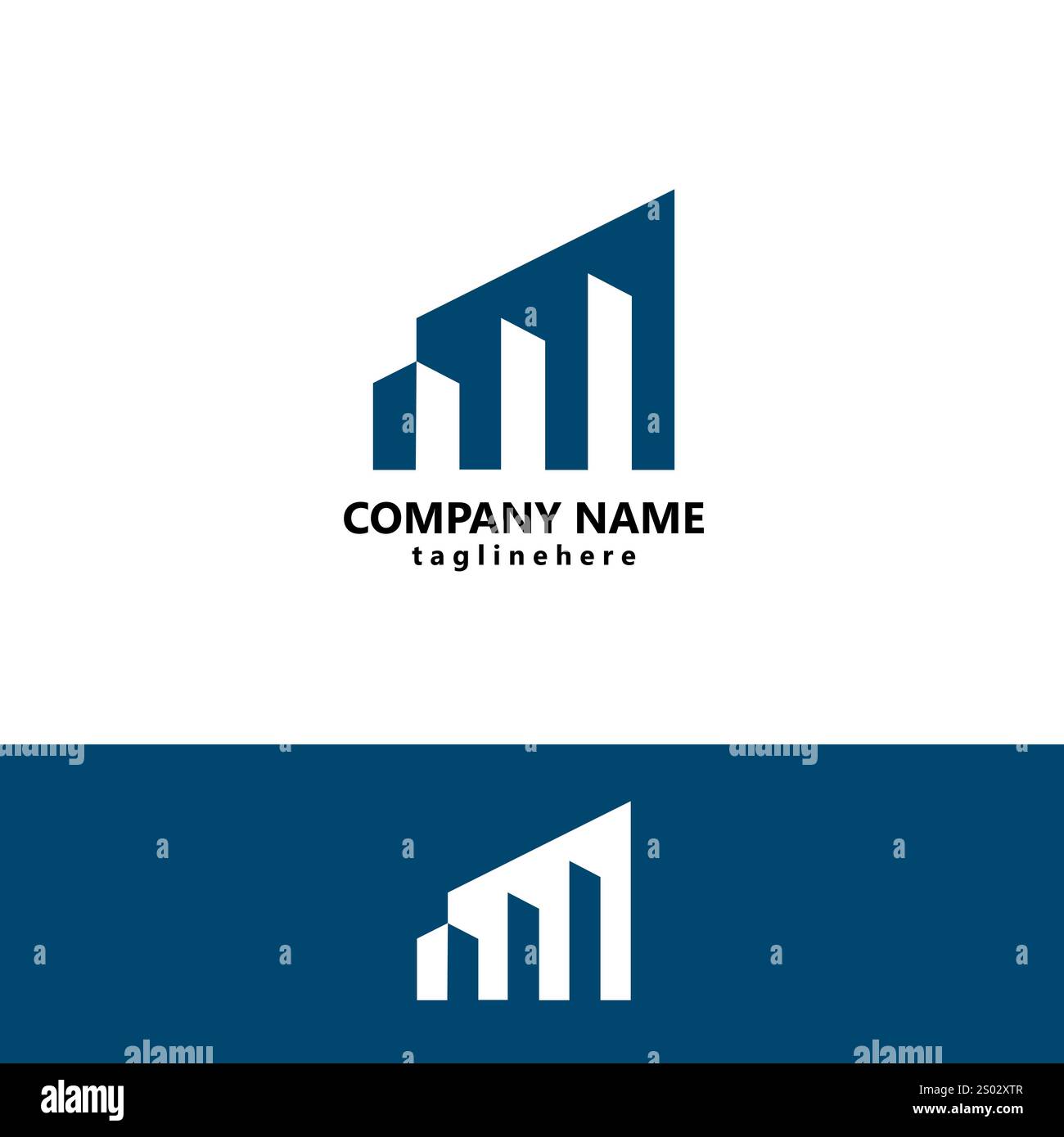 Vecteur de conception de logo de ville de bâtiment de lettre M Illustration de Vecteur