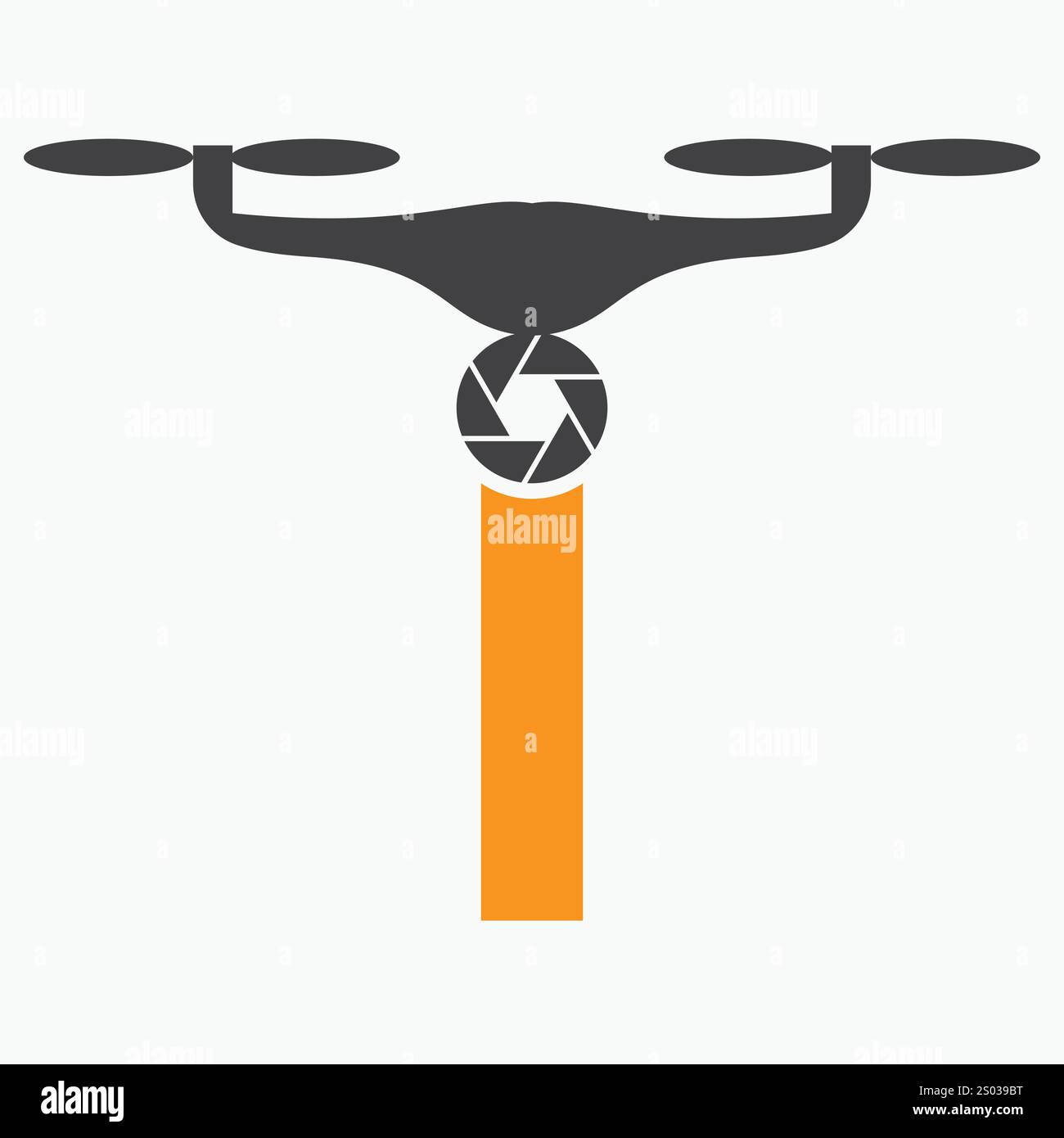 Lettre initiale I Drone logo. Modèle de vecteur de signe de logo de technologie de drone Illustration de Vecteur