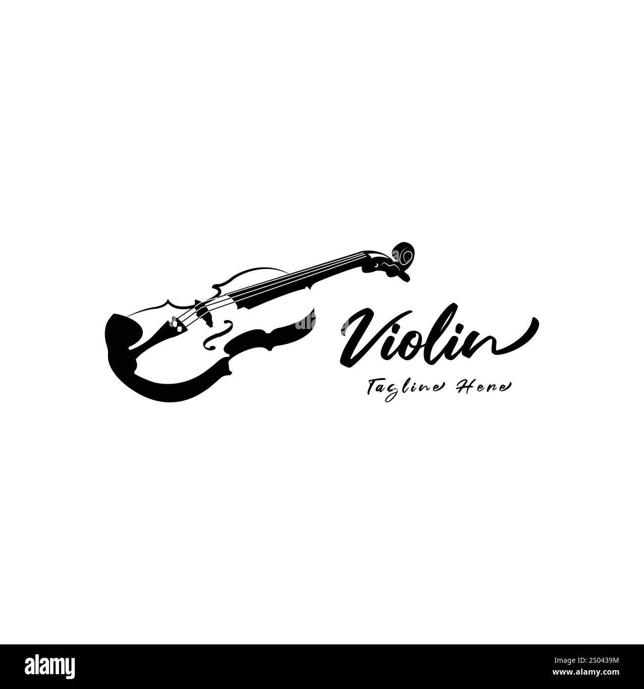 Le logo stylisé icône violon vecteur. Illustration de Vecteur