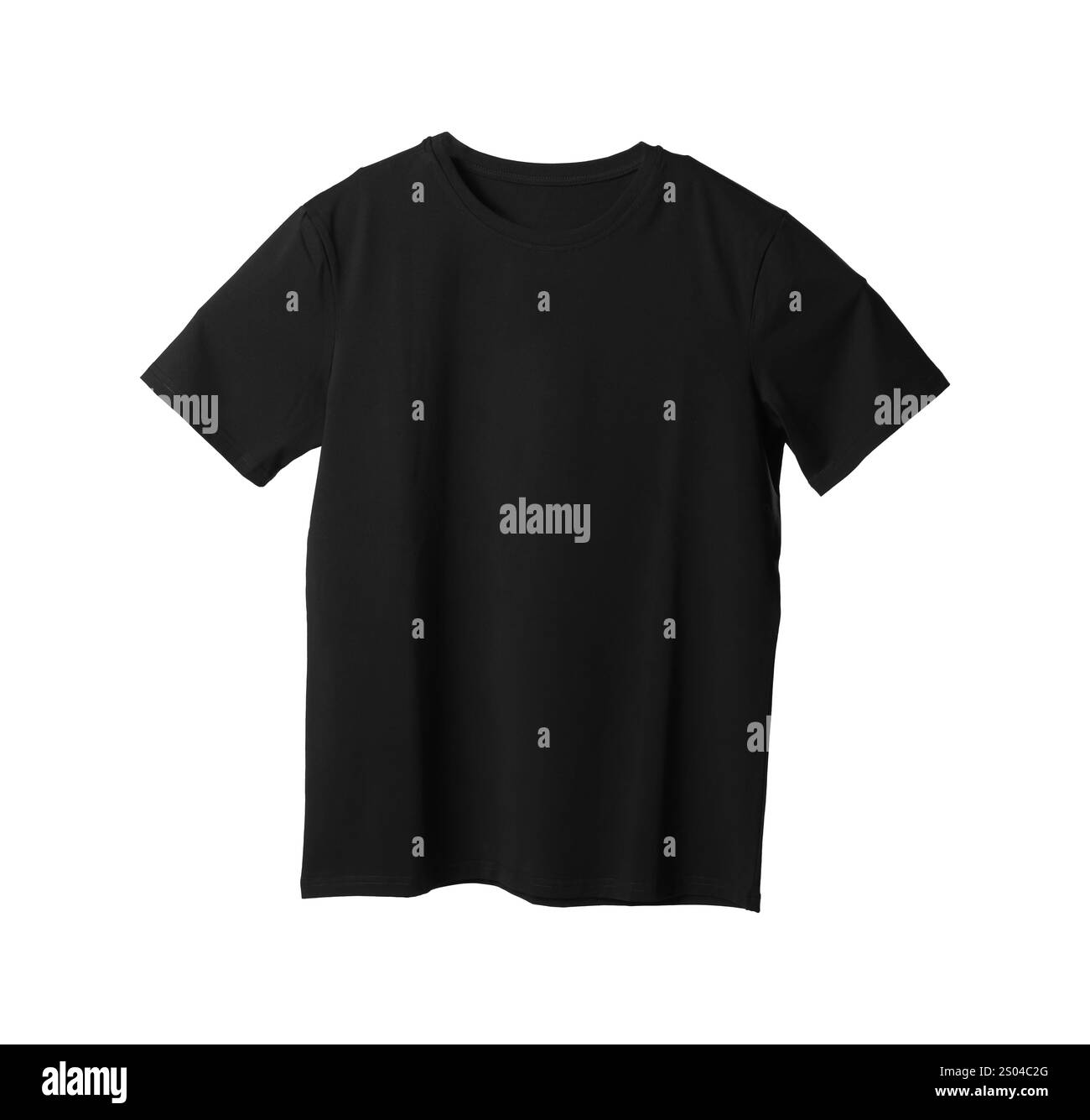 Un t-shirt élégant dans l'air sur fond blanc Banque D'Images