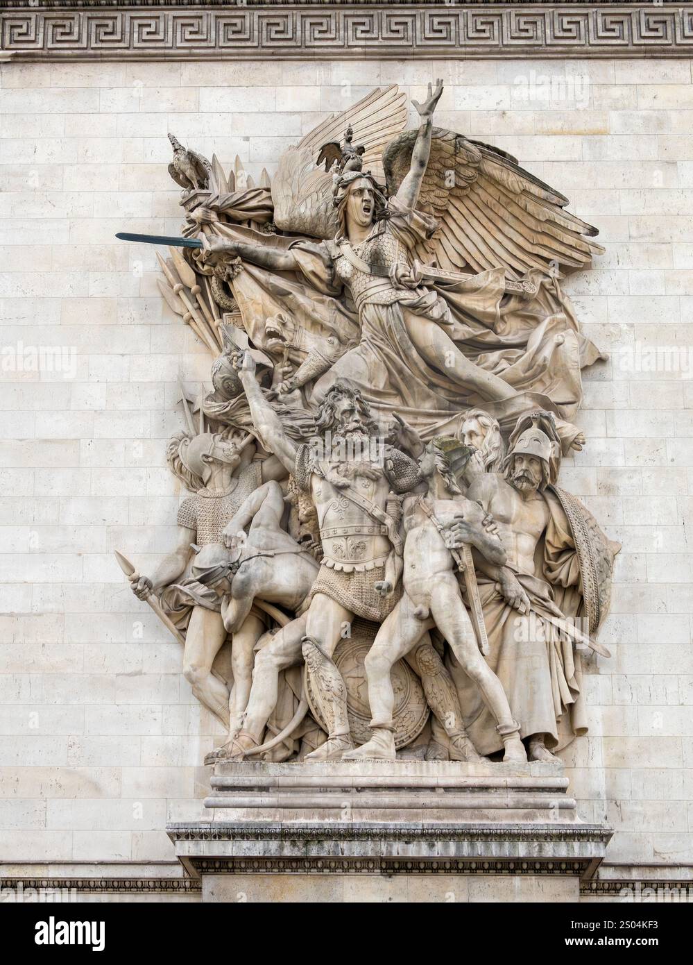 Sculpture la Marseillaise de François rude sur l'Arc de Triomphe, Paris, France Banque D'Images