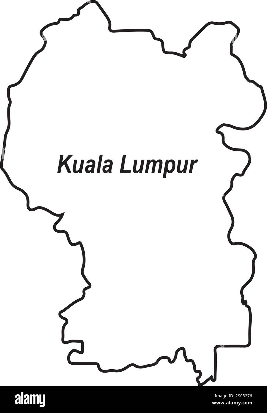 carte de kuala lumpur, malaisie illustration vectorielle conception de symbole Illustration de Vecteur