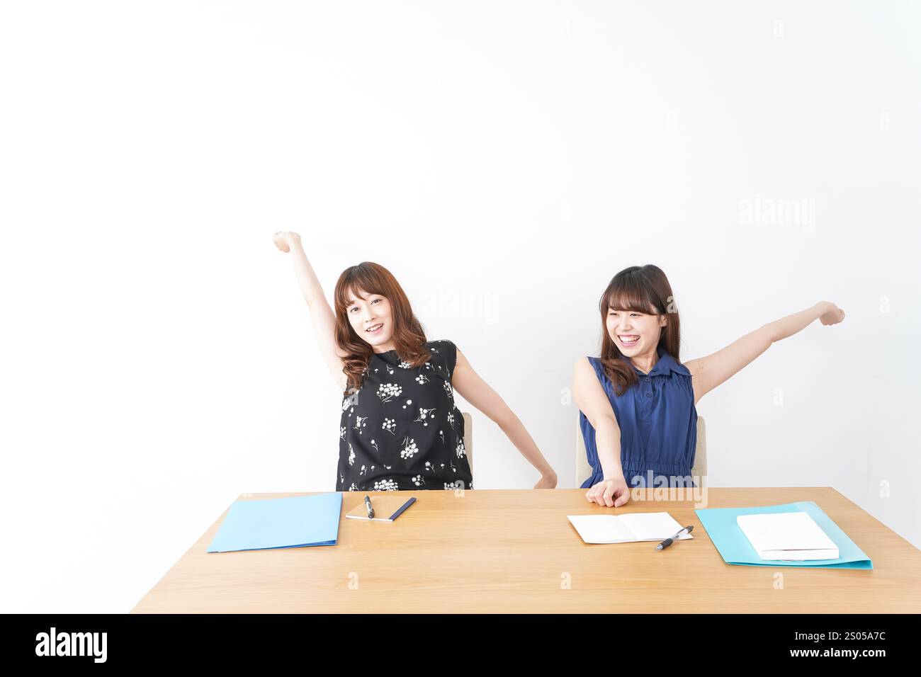 Étudiants libérés d'un test Banque D'Images