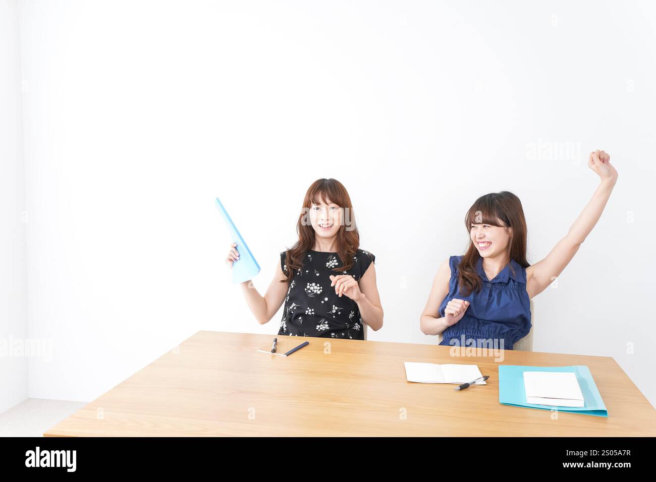 Étudiants libérés d'un test Banque D'Images