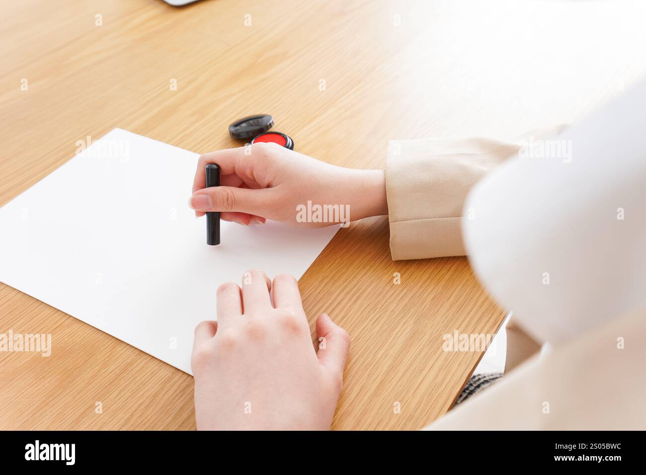 Contrat et sceau Banque D'Images