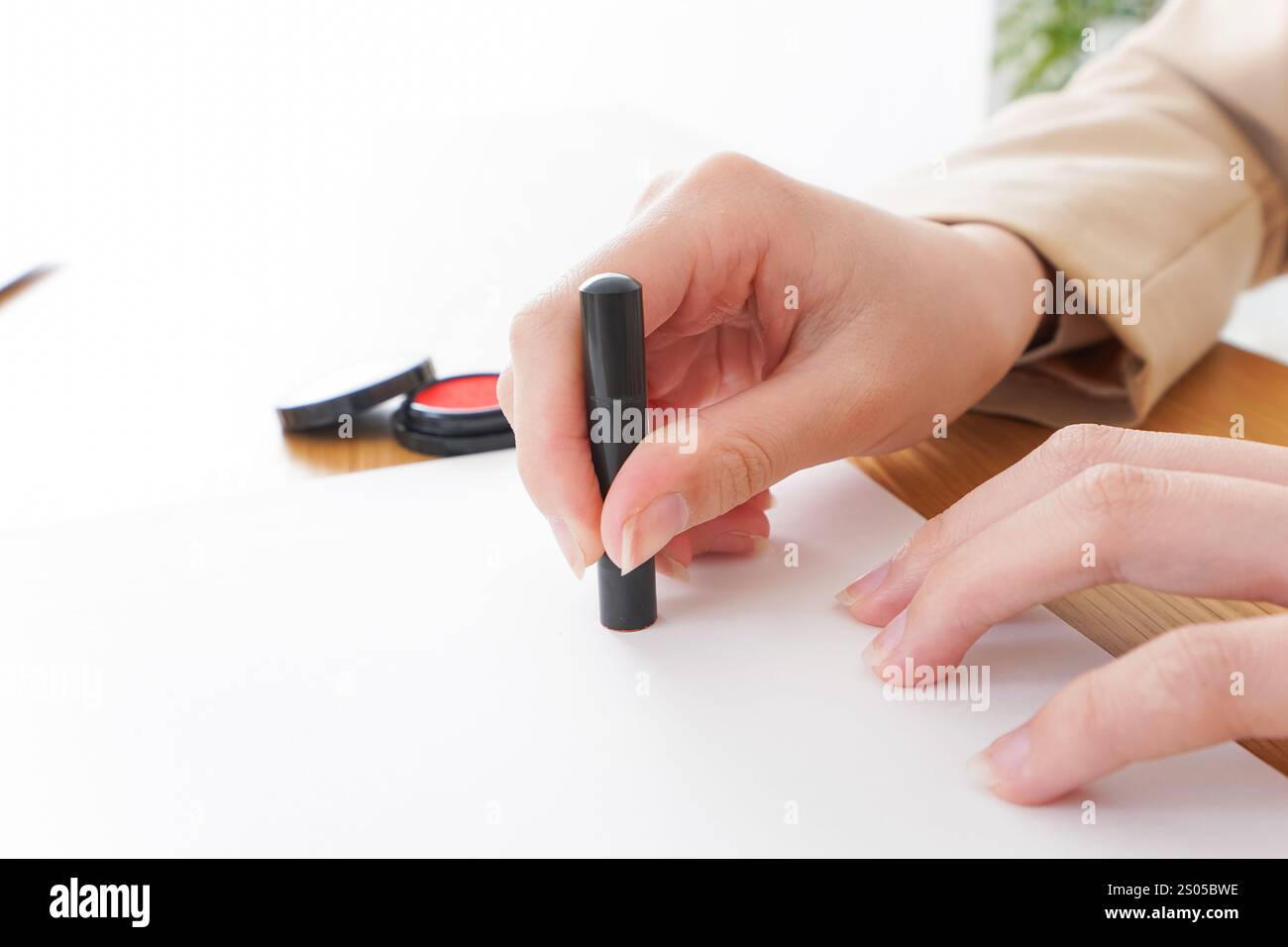 Contrat et sceau Banque D'Images