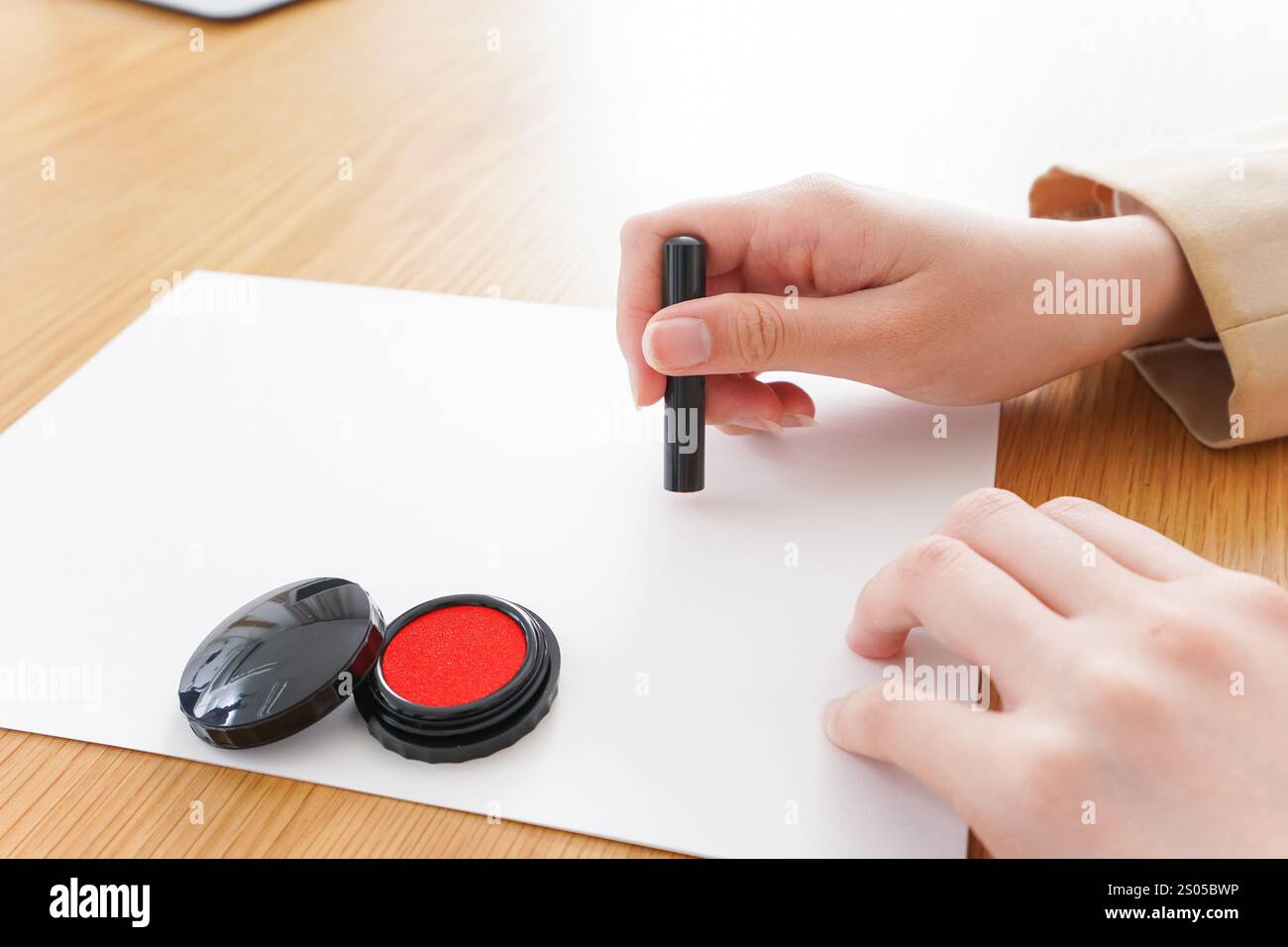 Contrat et sceau Banque D'Images