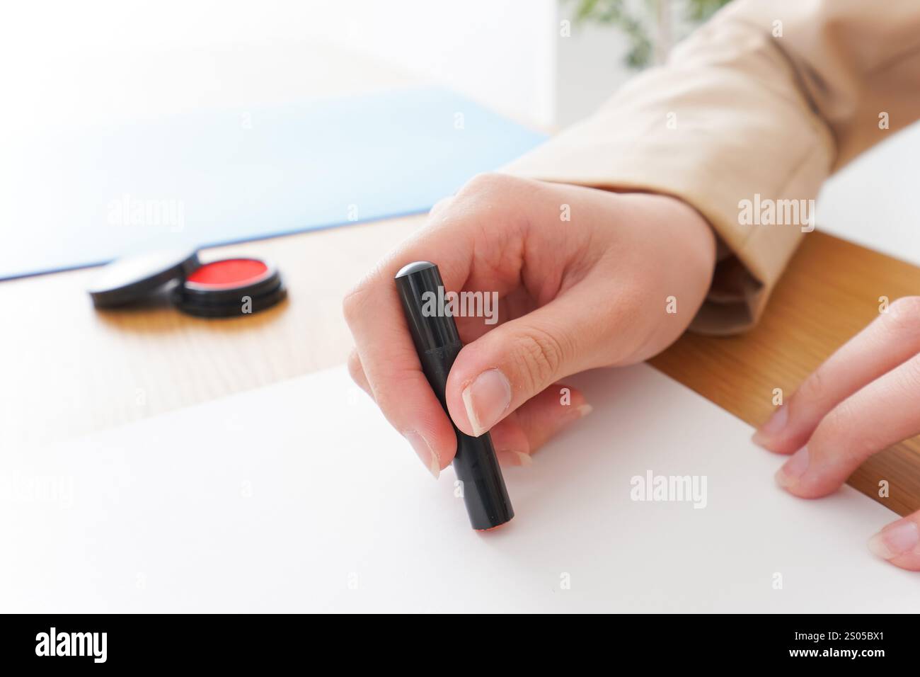 Contrat et sceau Banque D'Images