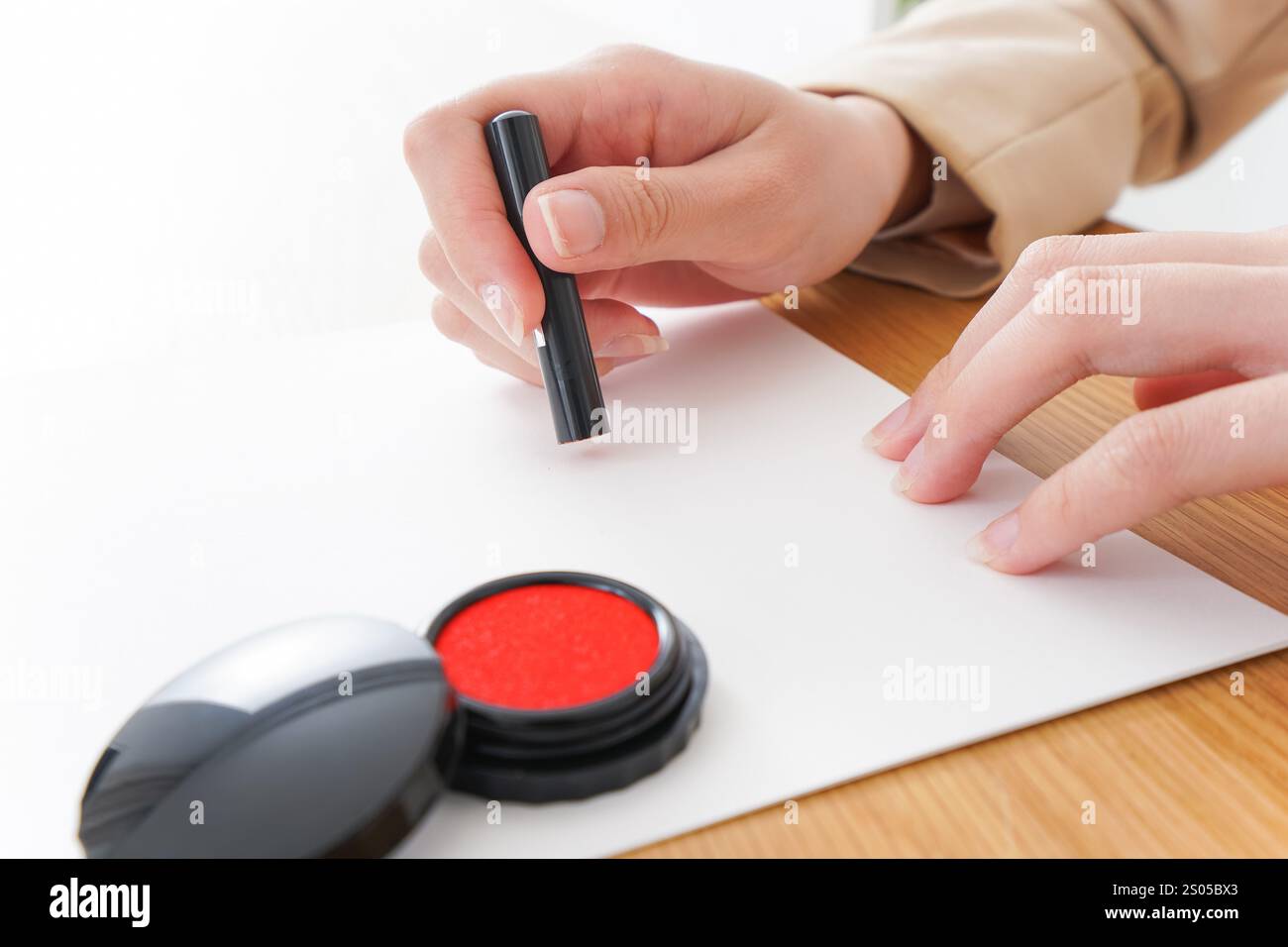 Contrat et sceau Banque D'Images