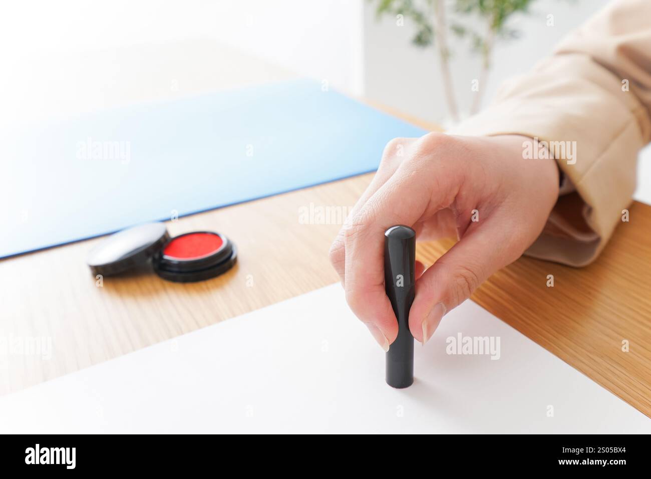 Contrat et sceau Banque D'Images