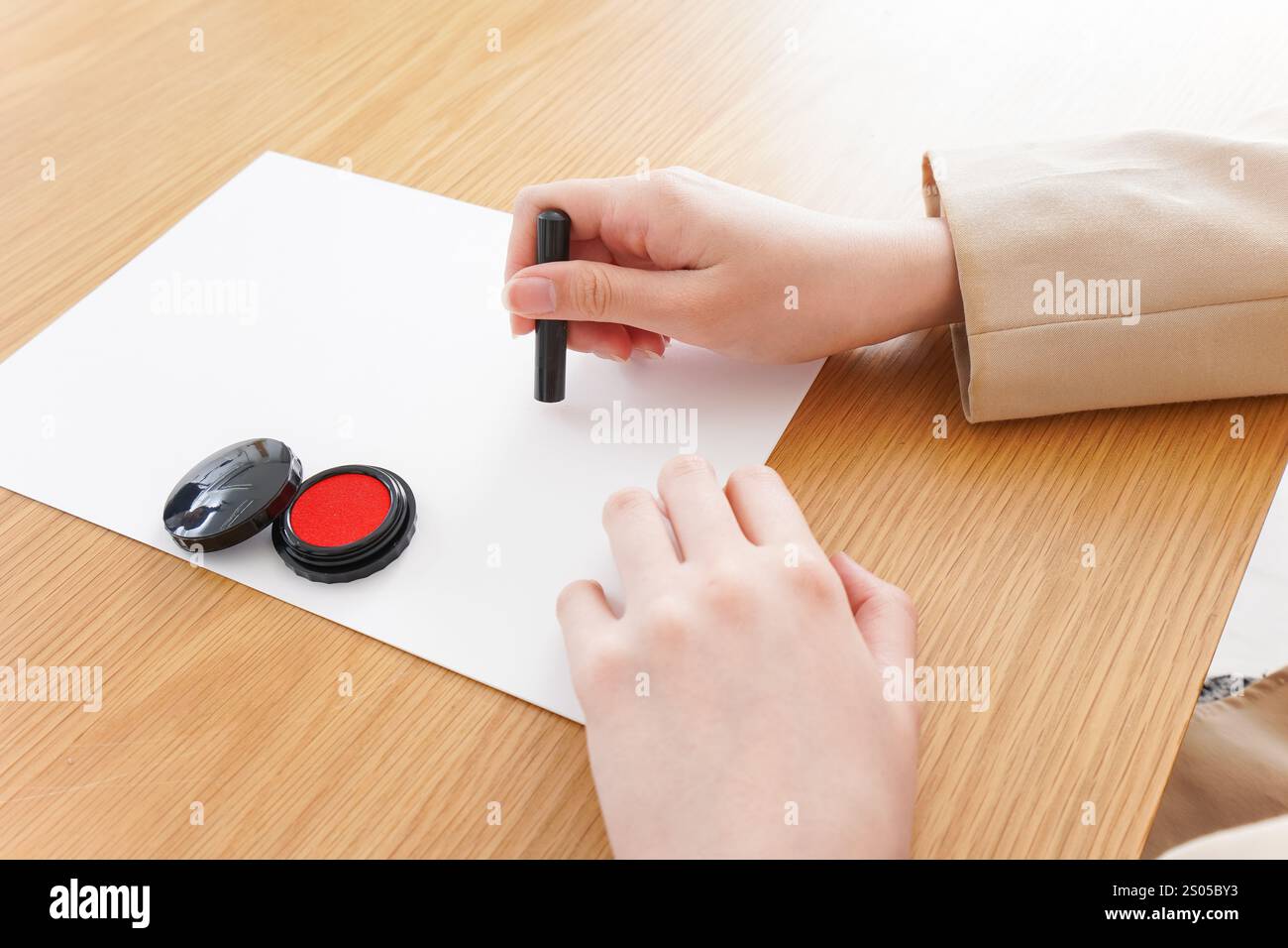 Contrat et sceau Banque D'Images