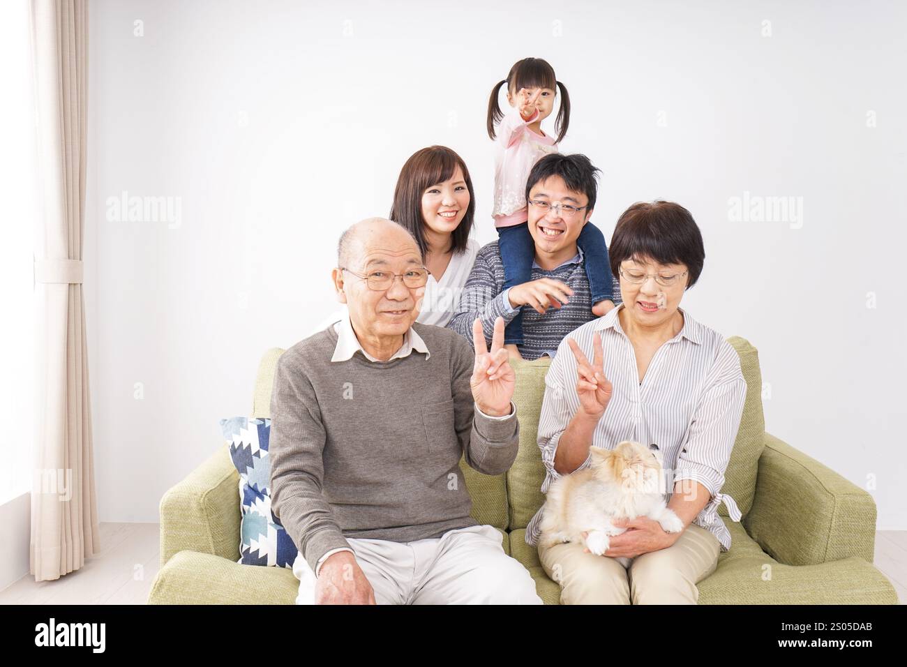 Famille groupe photo Banque D'Images