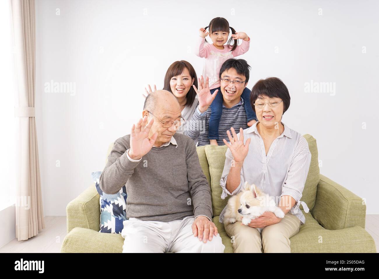 Famille groupe photo Banque D'Images