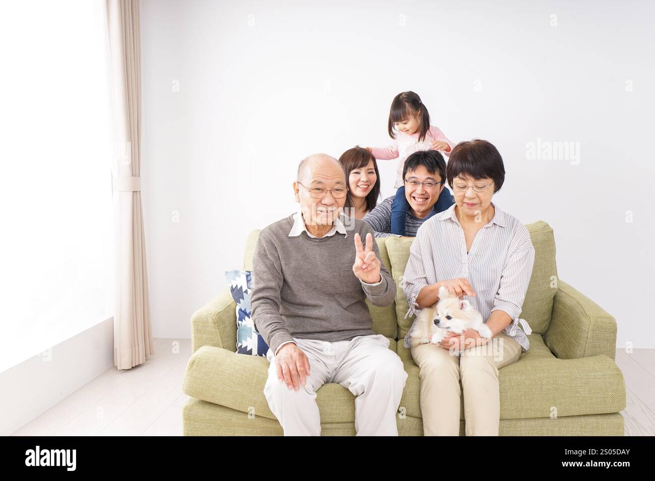 Famille groupe photo Banque D'Images