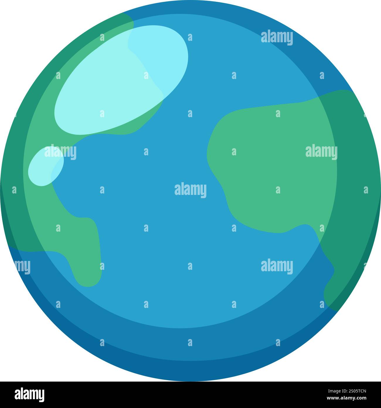 Illustration vectorielle simple de la planète Terre Illustration de Vecteur