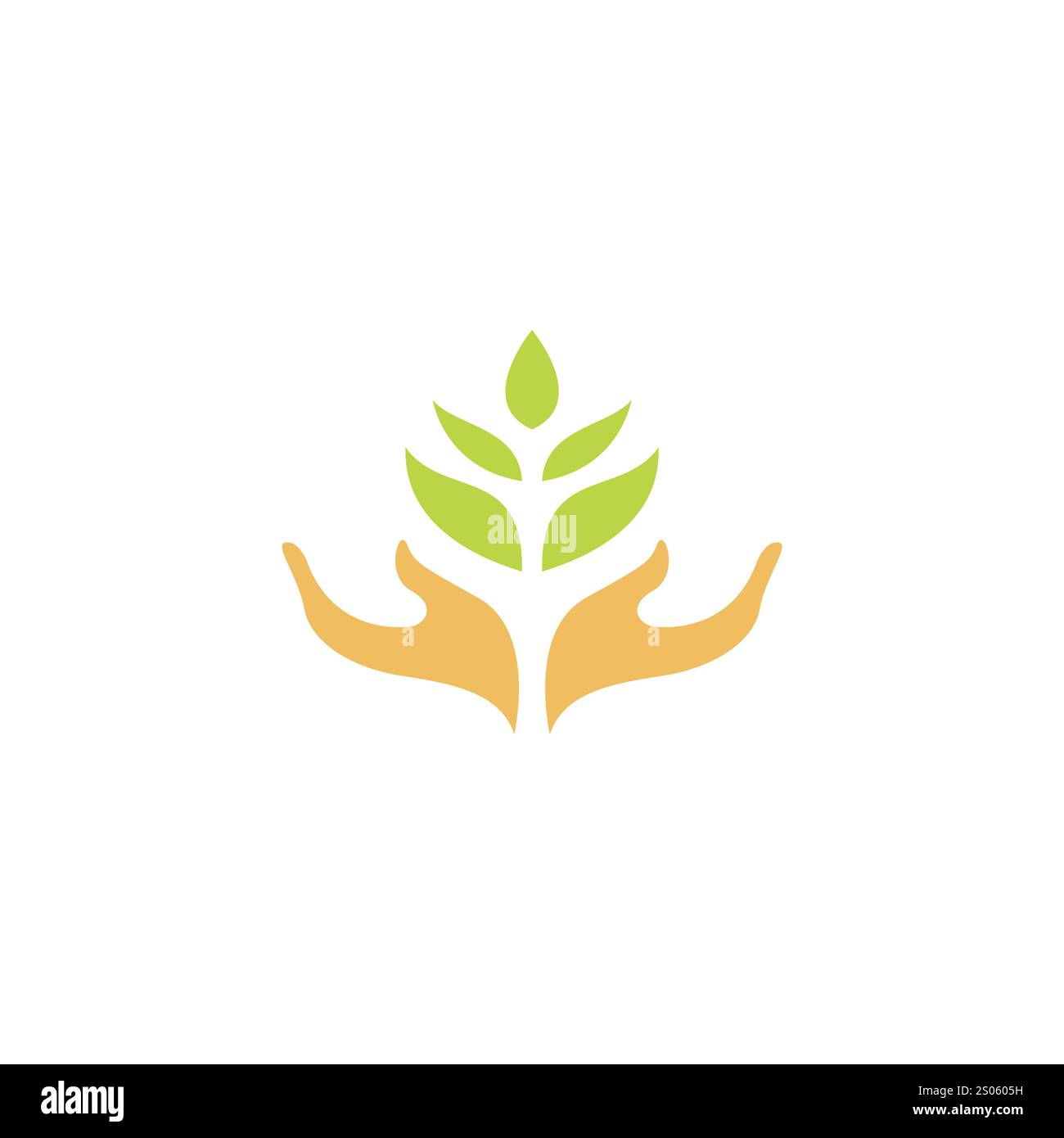 Logo Wheat Plant Care. Vecteur d'icône de plante organique Illustration de Vecteur