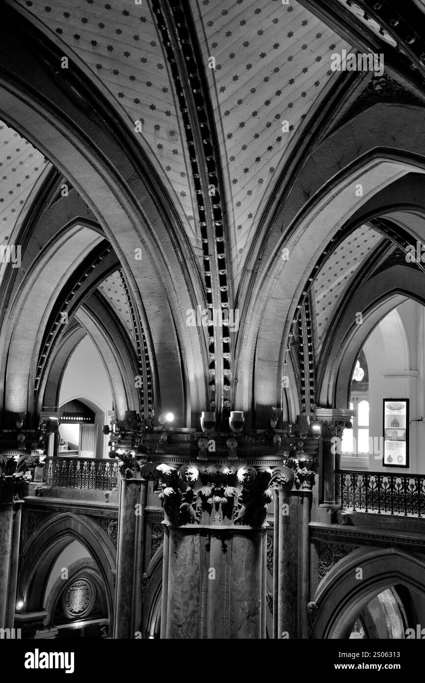 Vue extérieure du Chhatrapati Shivaji Maharaj Terminus, est une gare ferroviaire historique et un site du patrimoine mondial de l'UNESCO à Mumbai, Maharashtra, Inde Banque D'Images