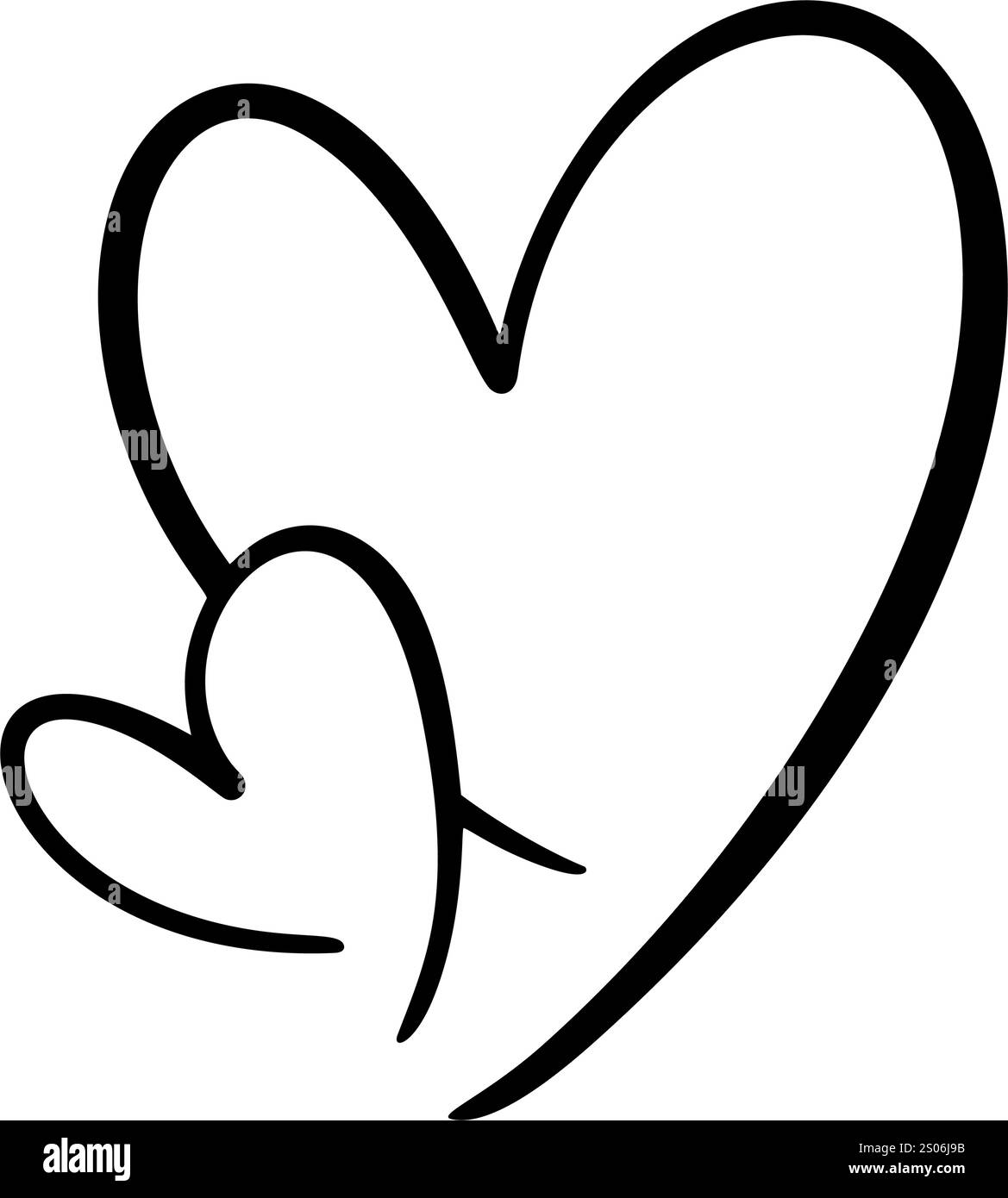 Conception vectorielle intemporelle de coeurs noirs, idéale pour les invitations, l'artisanat et le graphique des médias sociaux Illustration de Vecteur