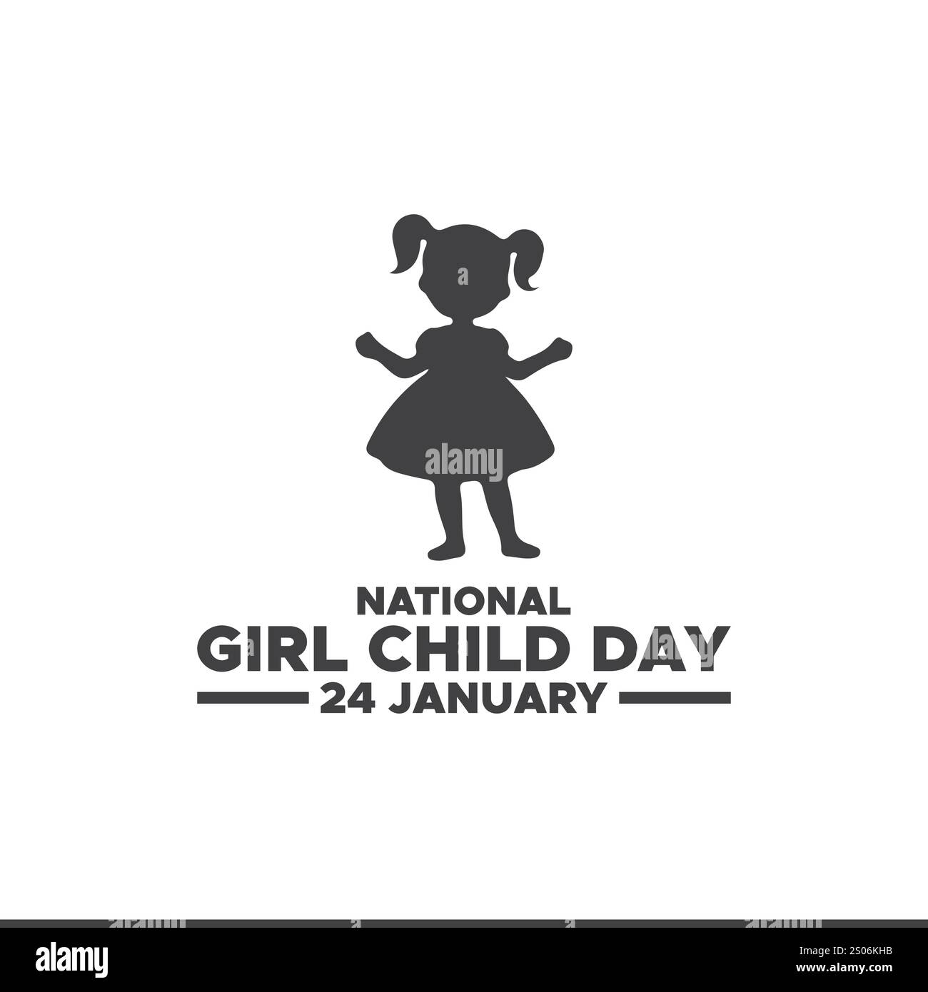 Journée nationale de la fille, modèle de conception vectorielle de publication de médias sociaux, illustration vectorielle du modèle de flux de médias sociaux de la Journée nationale de la fille Illustration de Vecteur