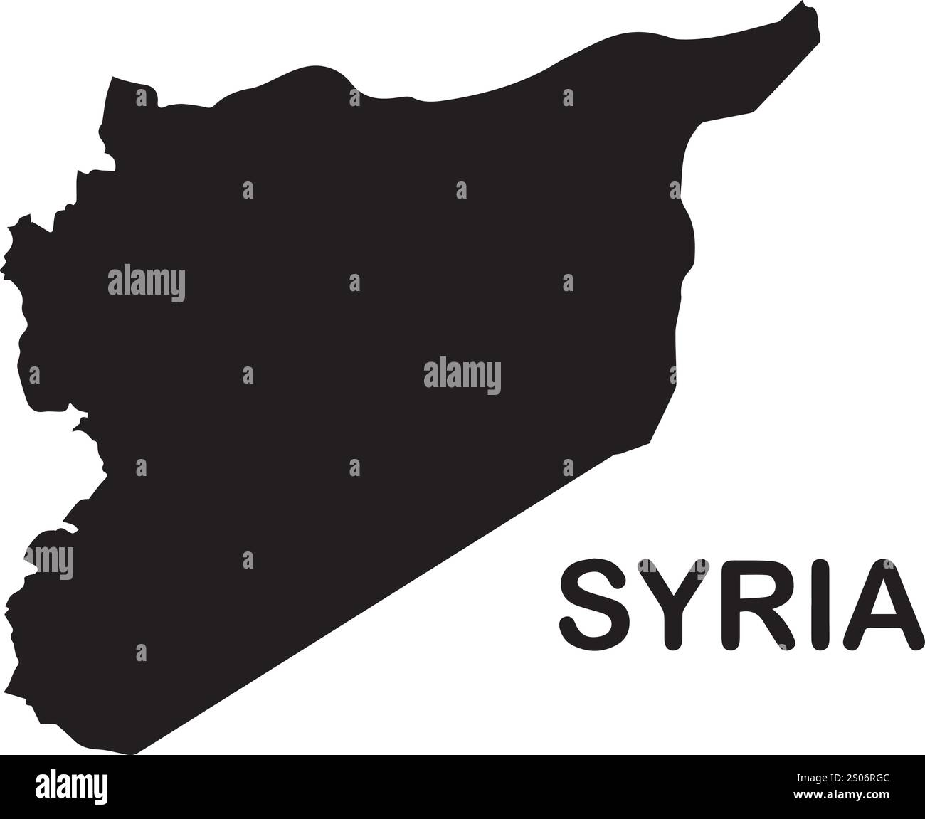 vecteur nouveau drapeau de syrie et carte de syrie Illustration de Vecteur