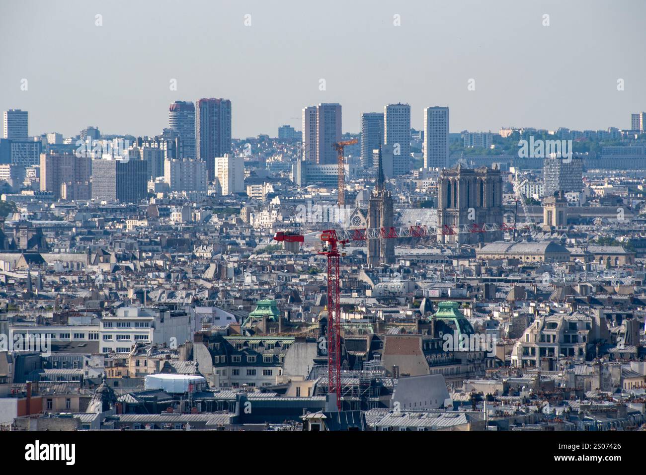 Horizon de Paris depuis ViewPoint, France Banque D'Images