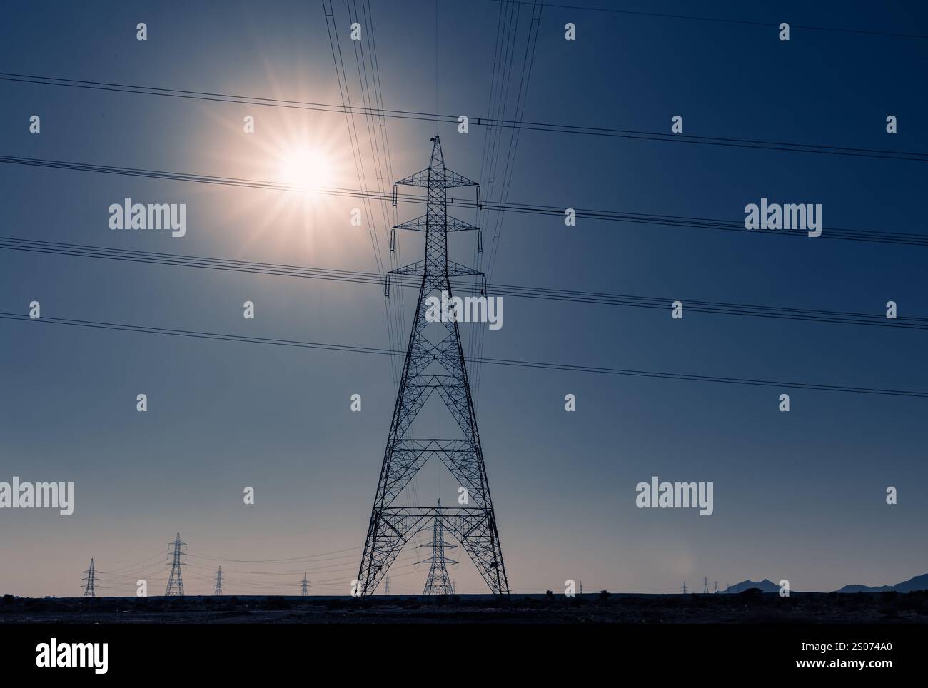 haute tension Banque D'Images