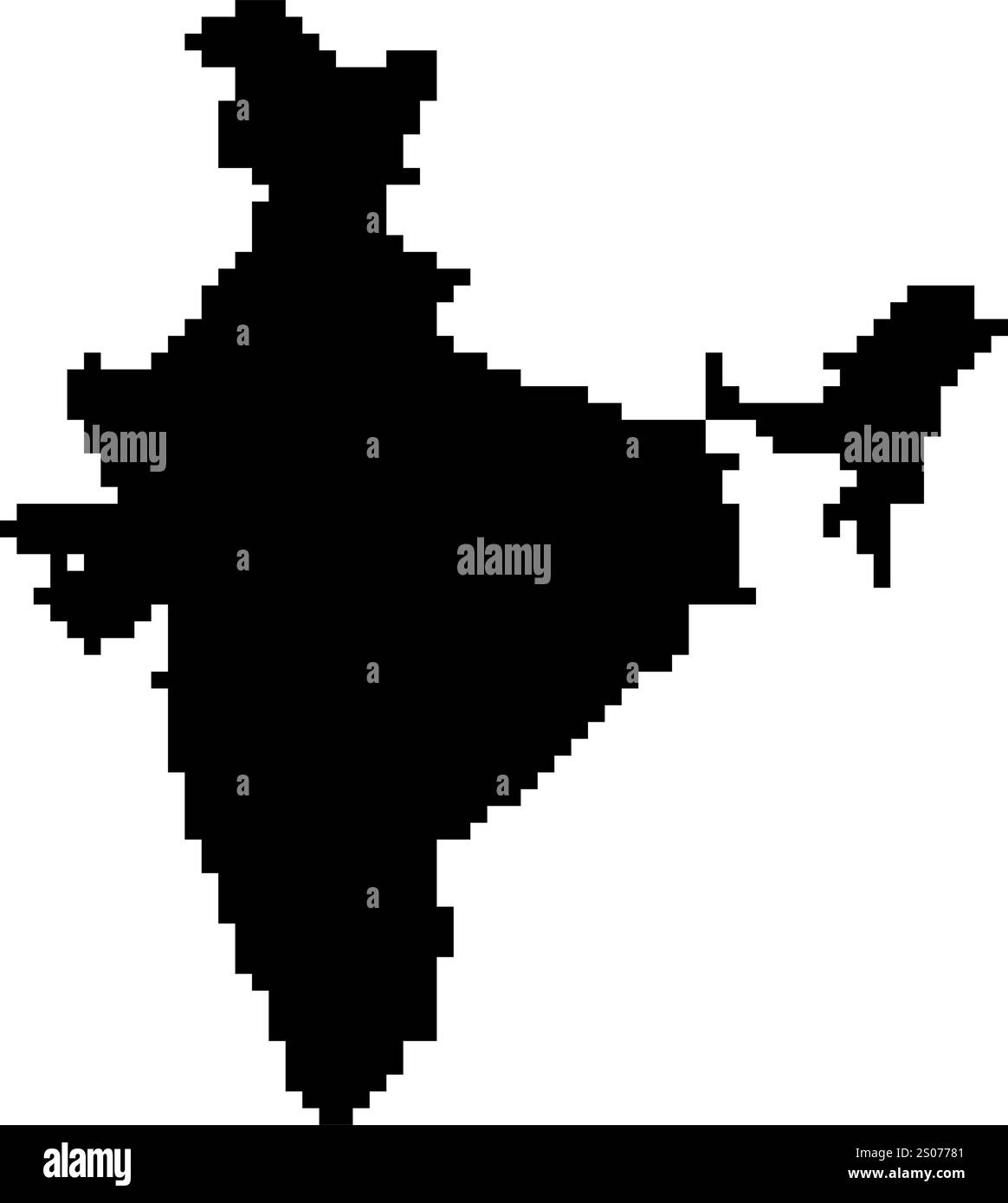 Icônes pixelisées de carte du monde dans le style 8 bits, représentant plus de 190 pays. Parfait pour l'art numérique, les projets éducatifs et les conceptions thématiques. Illustration de Vecteur
