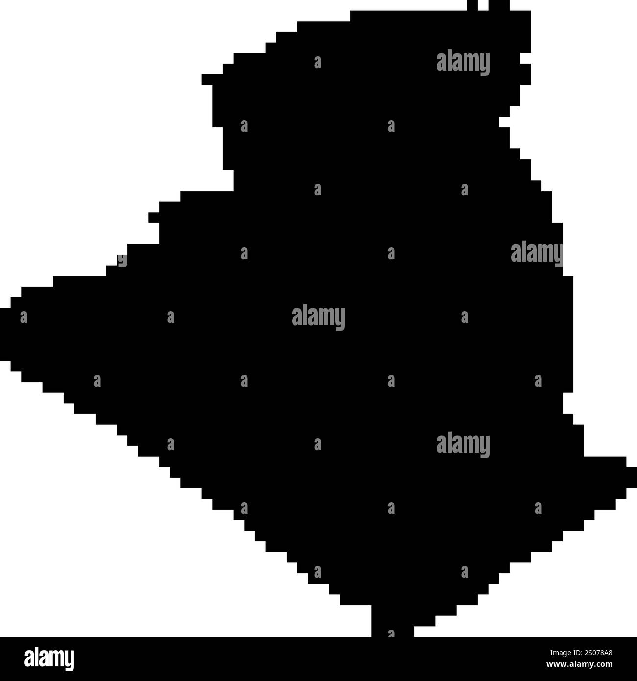 Icônes pixelisées de carte du monde dans le style 8 bits, représentant plus de 190 pays. Parfait pour l'art numérique, les projets éducatifs et les conceptions thématiques. Illustration de Vecteur