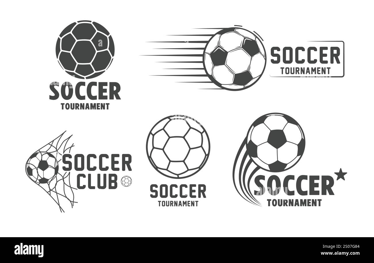 Design de logo de ballon de football, vecteurs de logo de football, icône de ballon de football, icône de football, logo de football, logo ballon de football Illustration de Vecteur