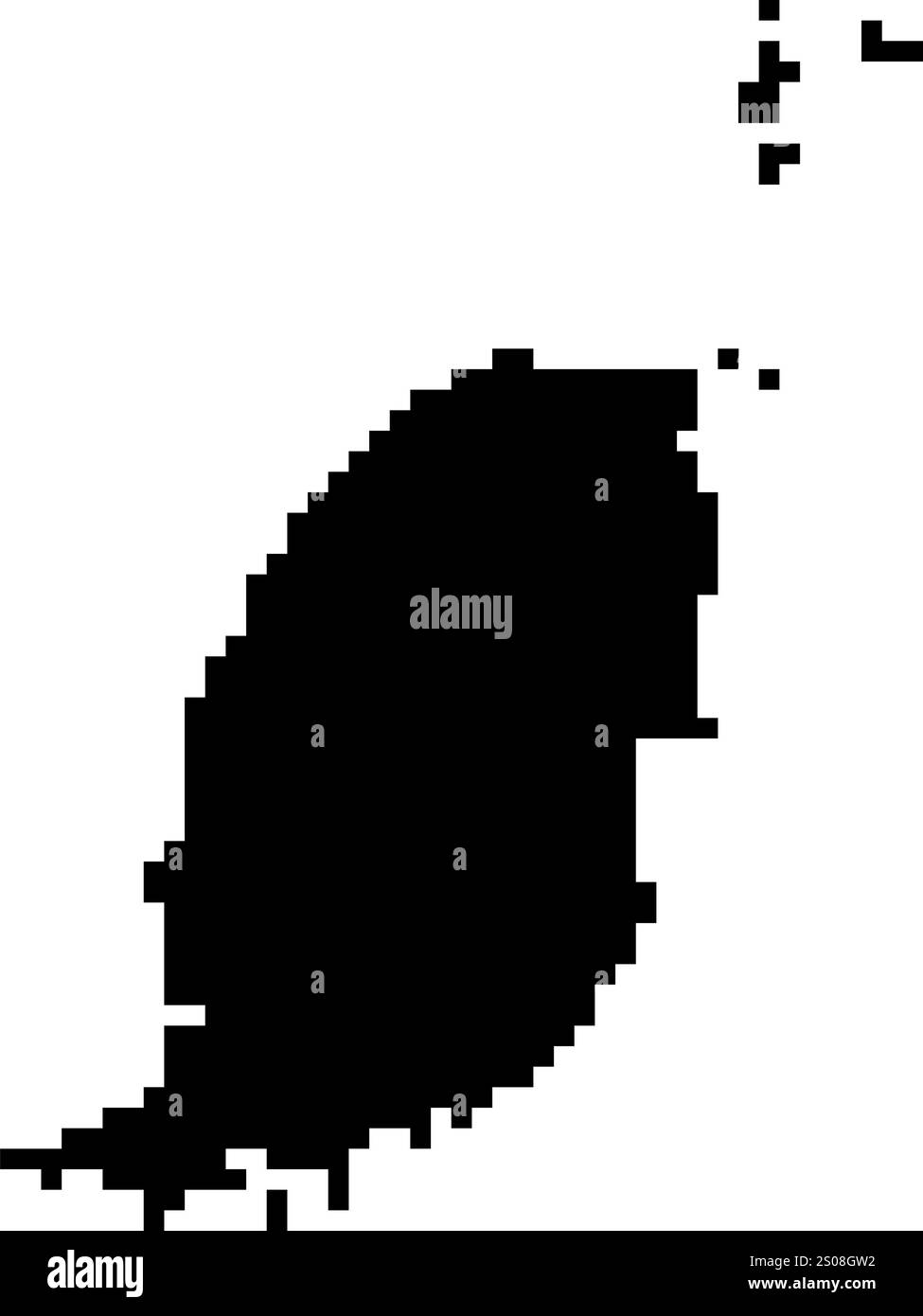 Icônes pixelisées de carte du monde dans le style 8 bits, représentant plus de 190 pays. Parfait pour l'art numérique, les projets éducatifs et les conceptions thématiques. Illustration de Vecteur