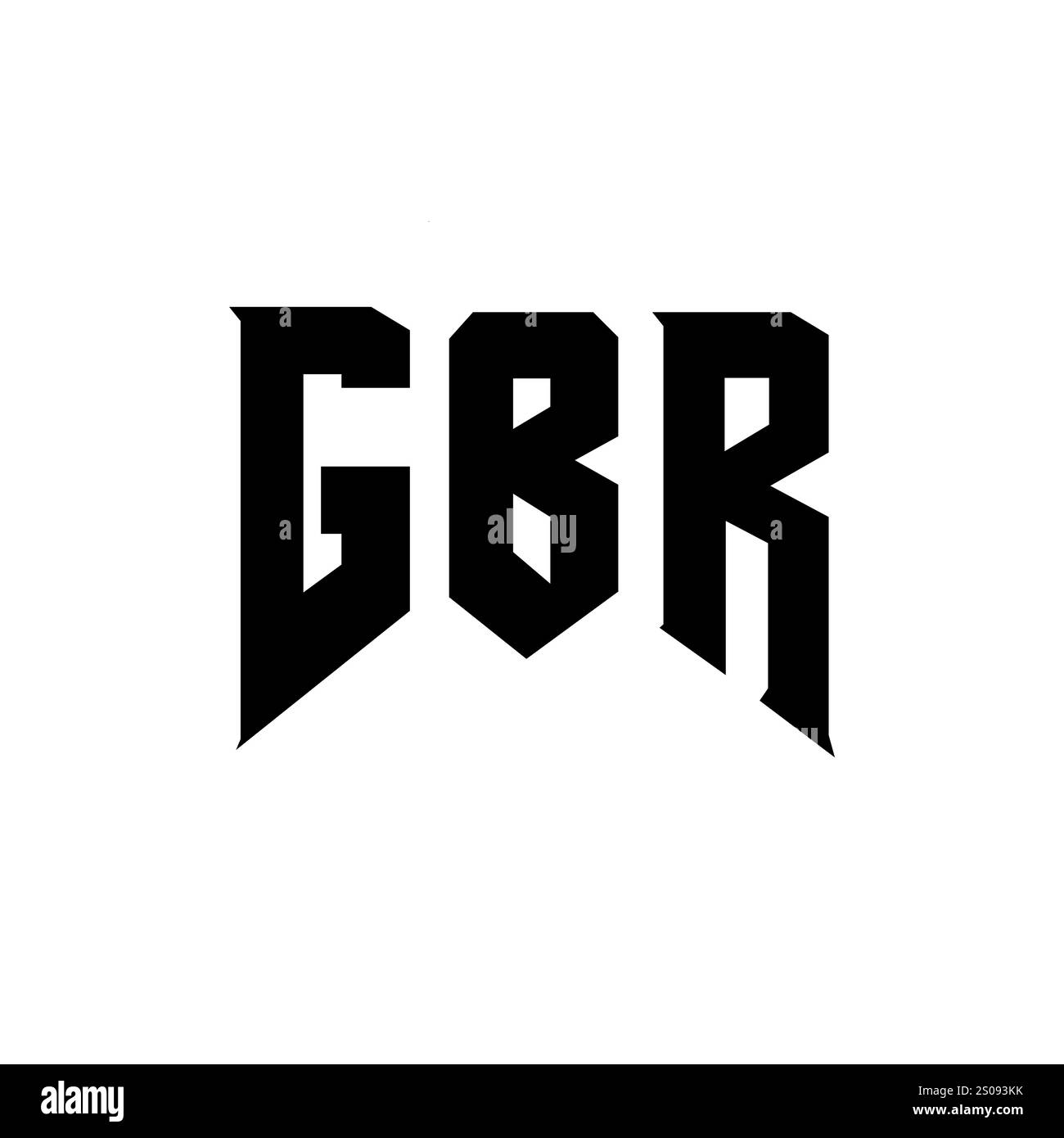 Design de logo de lettre GBR pour la société de technologie. Combinaison de couleurs noir et blanc de conception de logo GBR. Logo GBR, vecteur GBR, design GBR, icône GBR, GBR alph Illustration de Vecteur