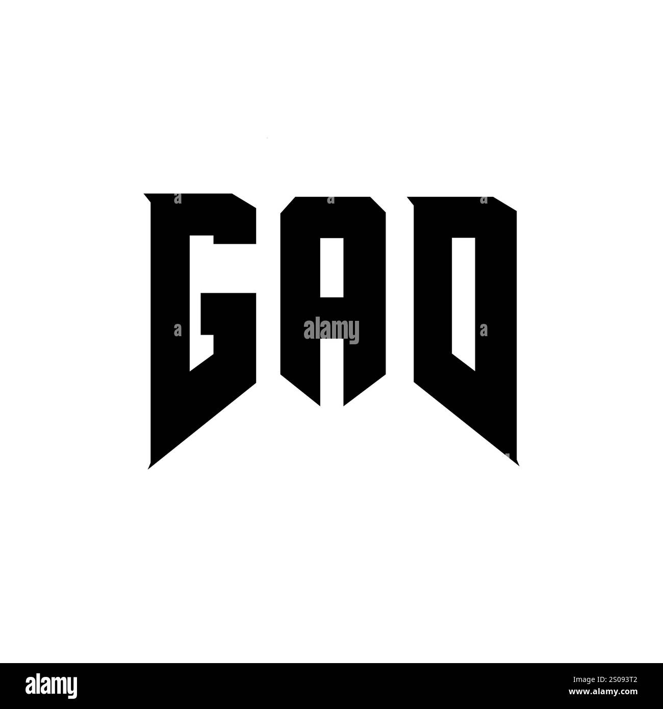 Conception de logo de lettre de GAD pour la société de technologie. Combinaison de couleurs noir et blanc de conception de logo GAD. Logo GAD, vecteur GAD, conception GAD, icône GAD, alph GAD Illustration de Vecteur