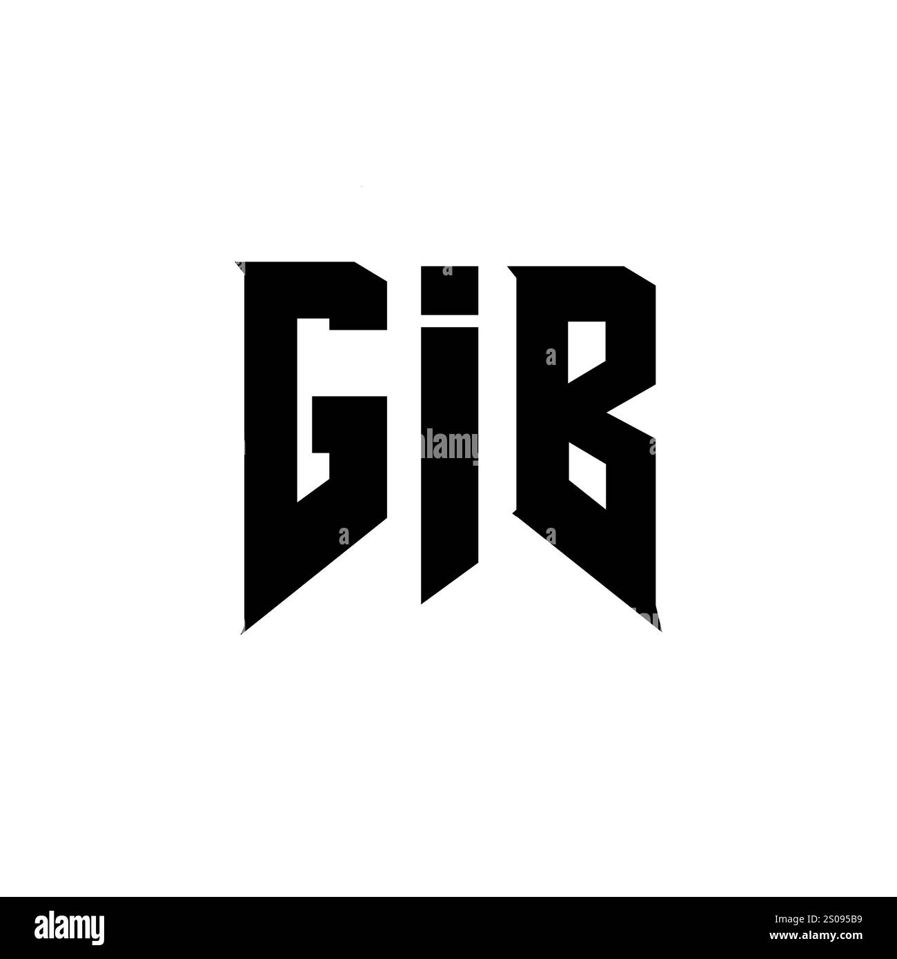 Conception de logo de lettre GIB pour la société de technologie. Logo GIB combinaison de couleurs noir et blanc. GIB logo, GIB vecteur, GIB design, GIB icône, GIB alph Illustration de Vecteur