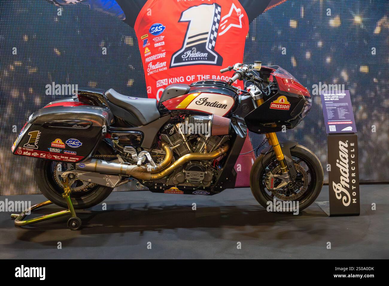 Mototorcycle Indien Challenger Bagger Raing Banque D'Images