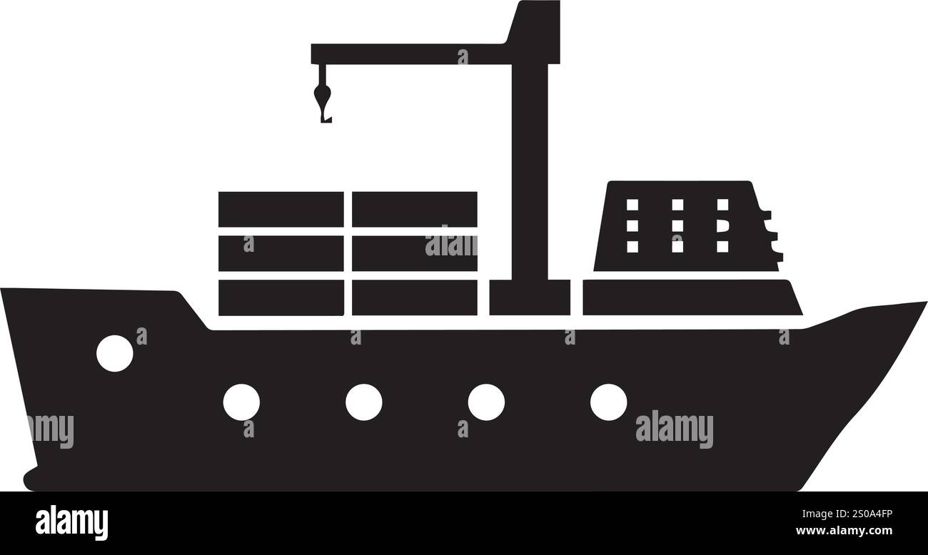navire vectoriel, mer, conception d'illustration de yacht Illustration de Vecteur