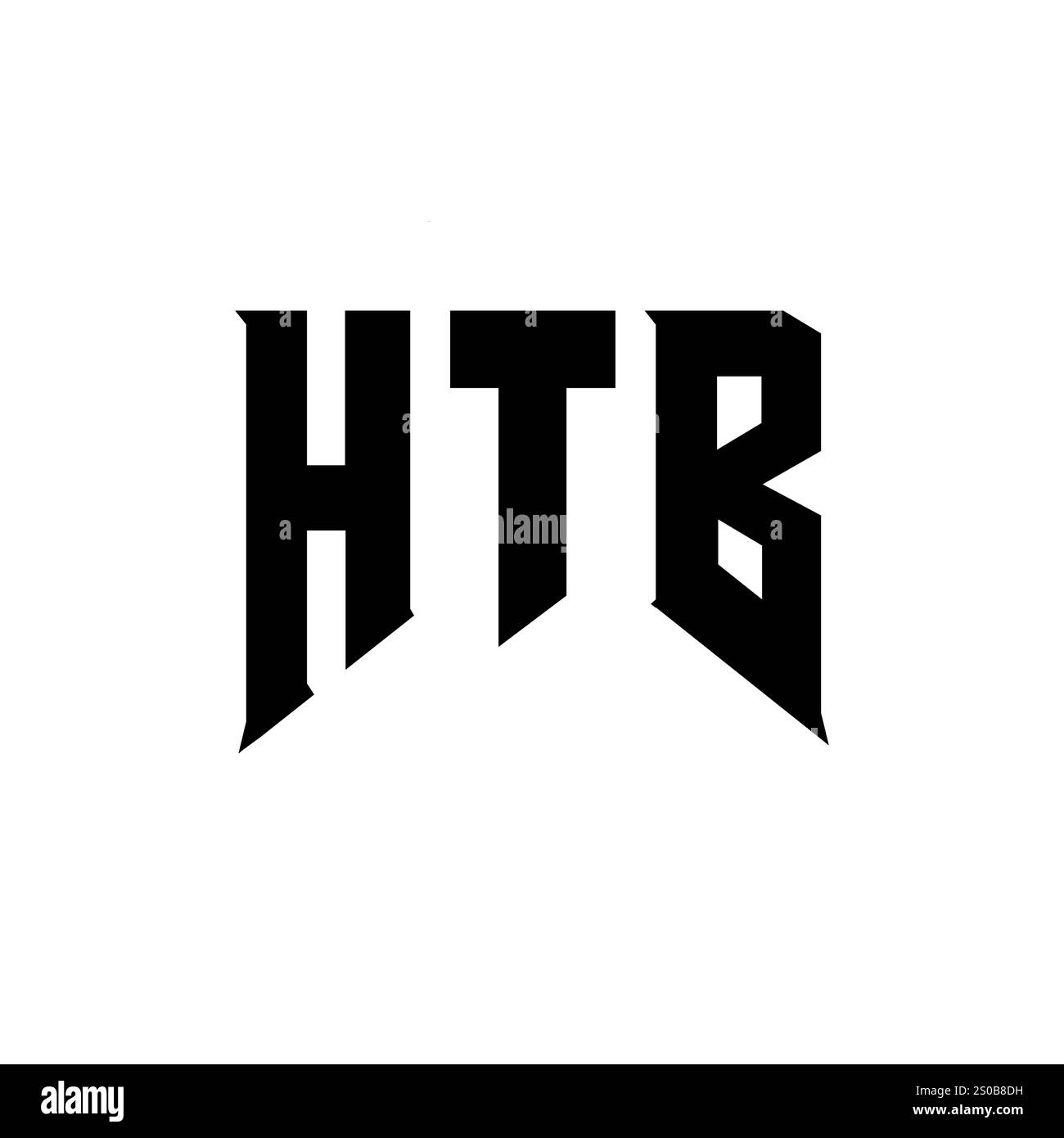 HTB Letter logo design pour la société de technologie. Combinaison de couleurs noir et blanc de conception de logo HTB. Logo HTB, vecteur HTB, design HTB, icône HTB, alph HTB Illustration de Vecteur