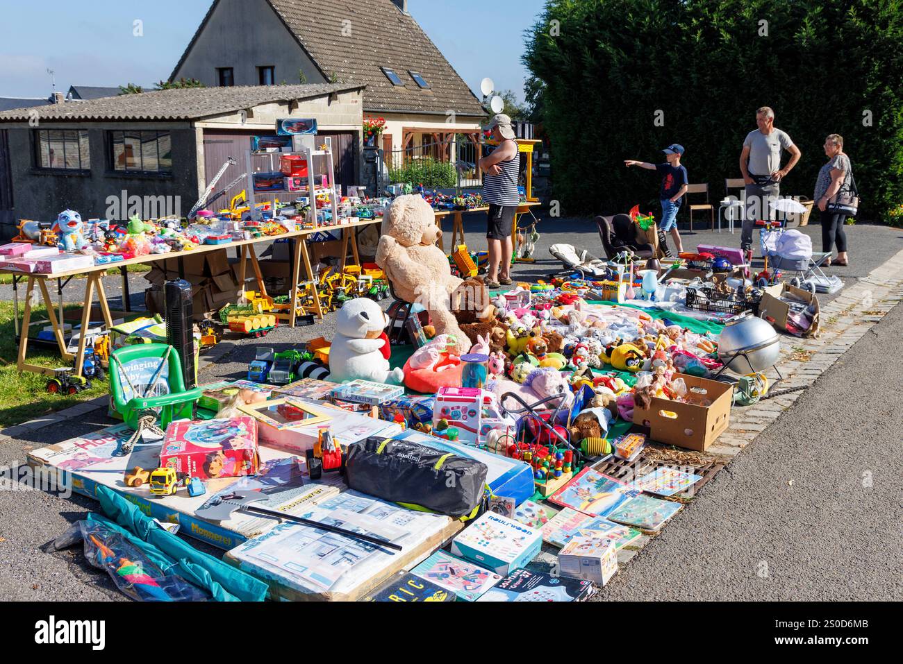 Marché du dimanche, Foisches, Ardennes, France Banque D'Images