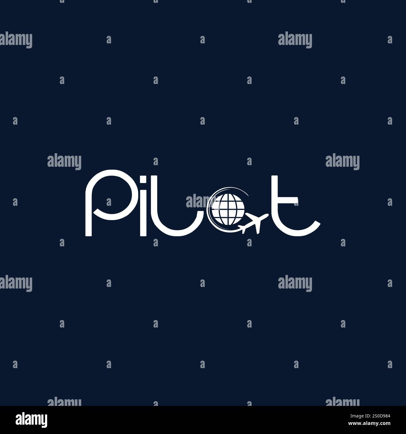 logo pilot modern lettermark Illustration de Vecteur
