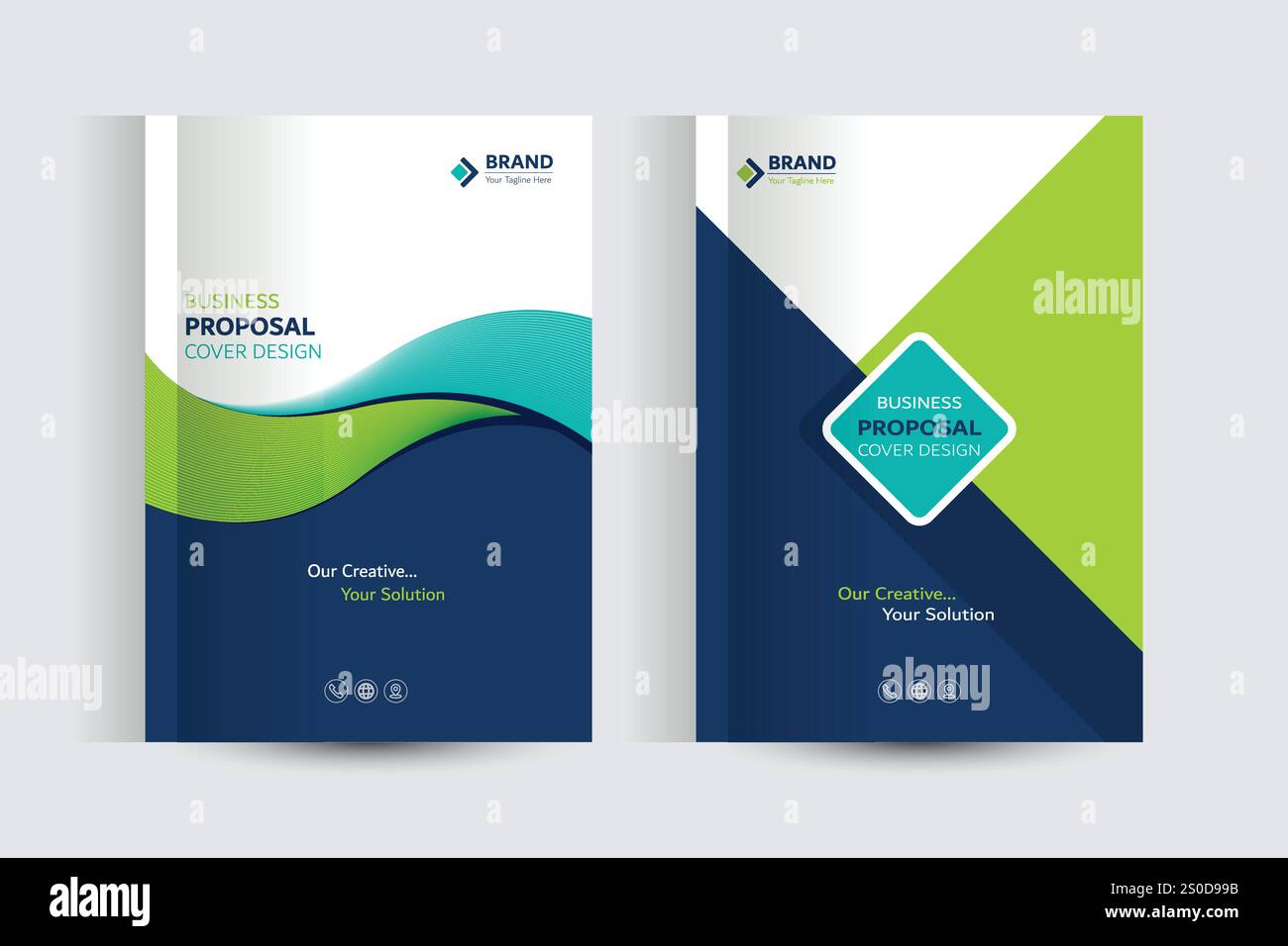 Concept de modèle de modèle de conception de couverture de catalogue de proposition commerciale adapté aux projets polyvalents Illustration de Vecteur