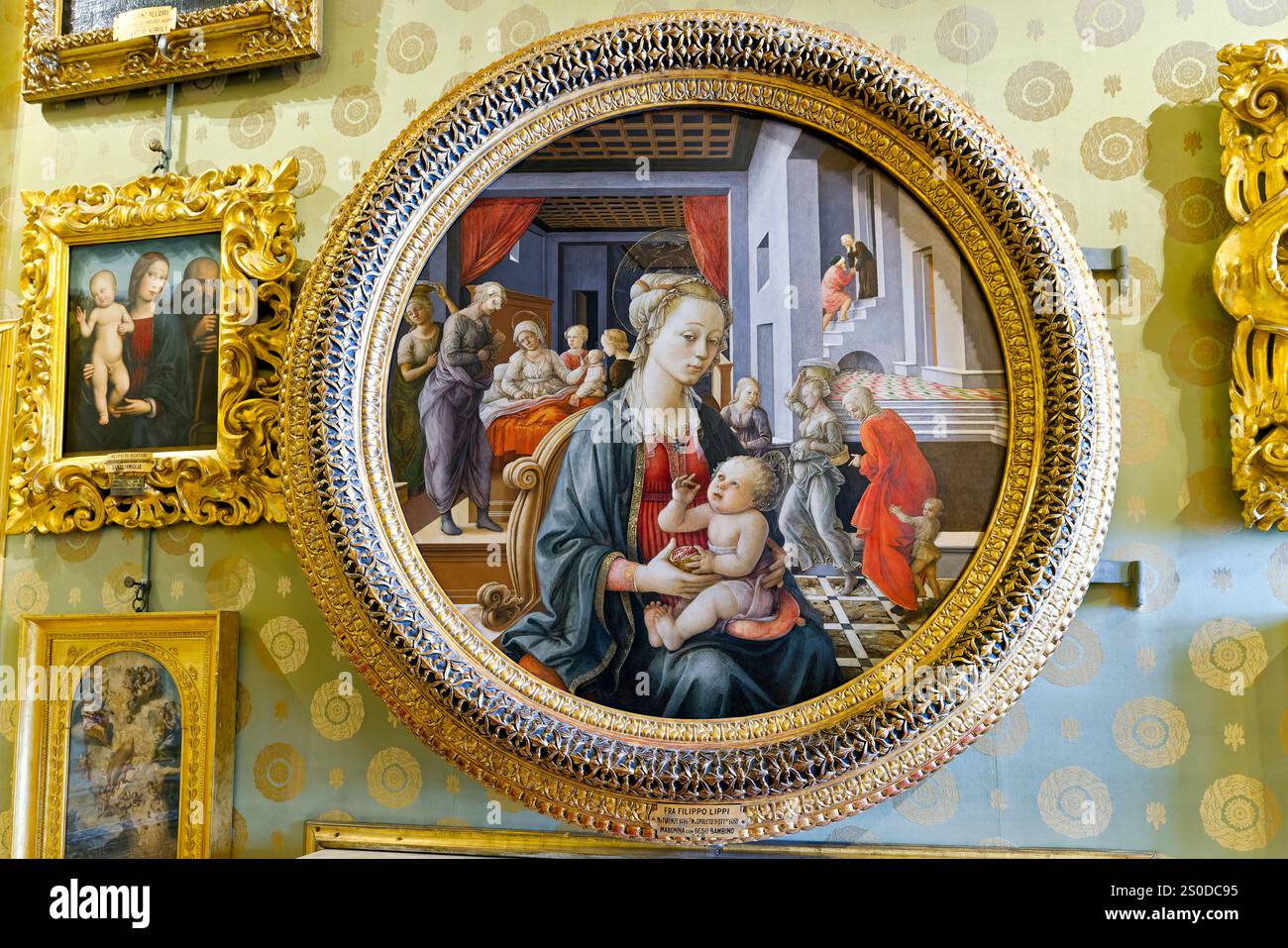 Florence Toscane Italie. Musée Palazzo Pitti (Palais Pitti). Galerie Palatine. FRA Filippo Lippi. Madonna avec enfant Banque D'Images