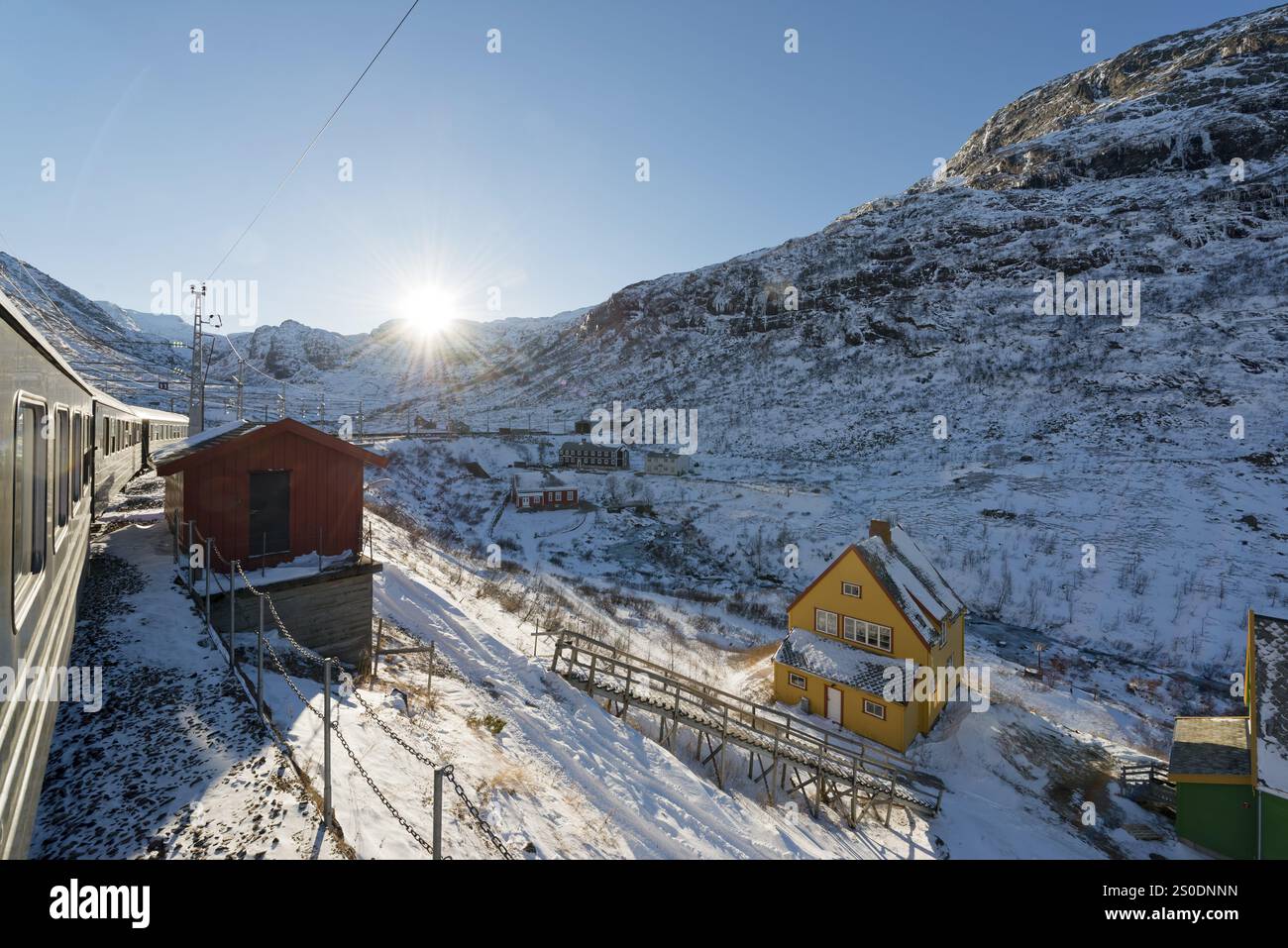 Flambahn chemin de fer historique Myrdal Norvège Banque D'Images