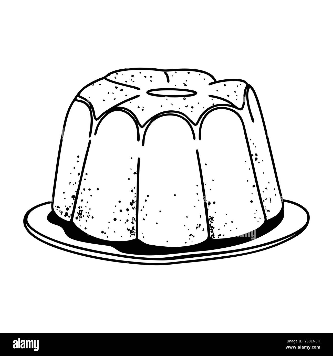 Illustration vectorielle du gâteau de Noël traditionnel en Espagne et en France Illustration de Vecteur