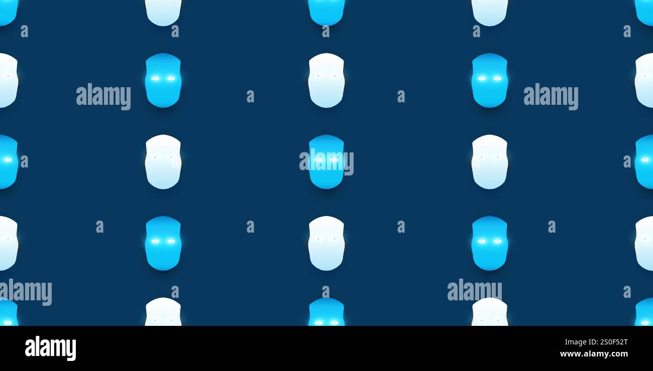 Futuriste abstrait machine Learning, Intelligence artificielle, Cloud Computing et concept de réseaux, conception d'arrière-plan transparente avec lignes verticales de Illustration de Vecteur