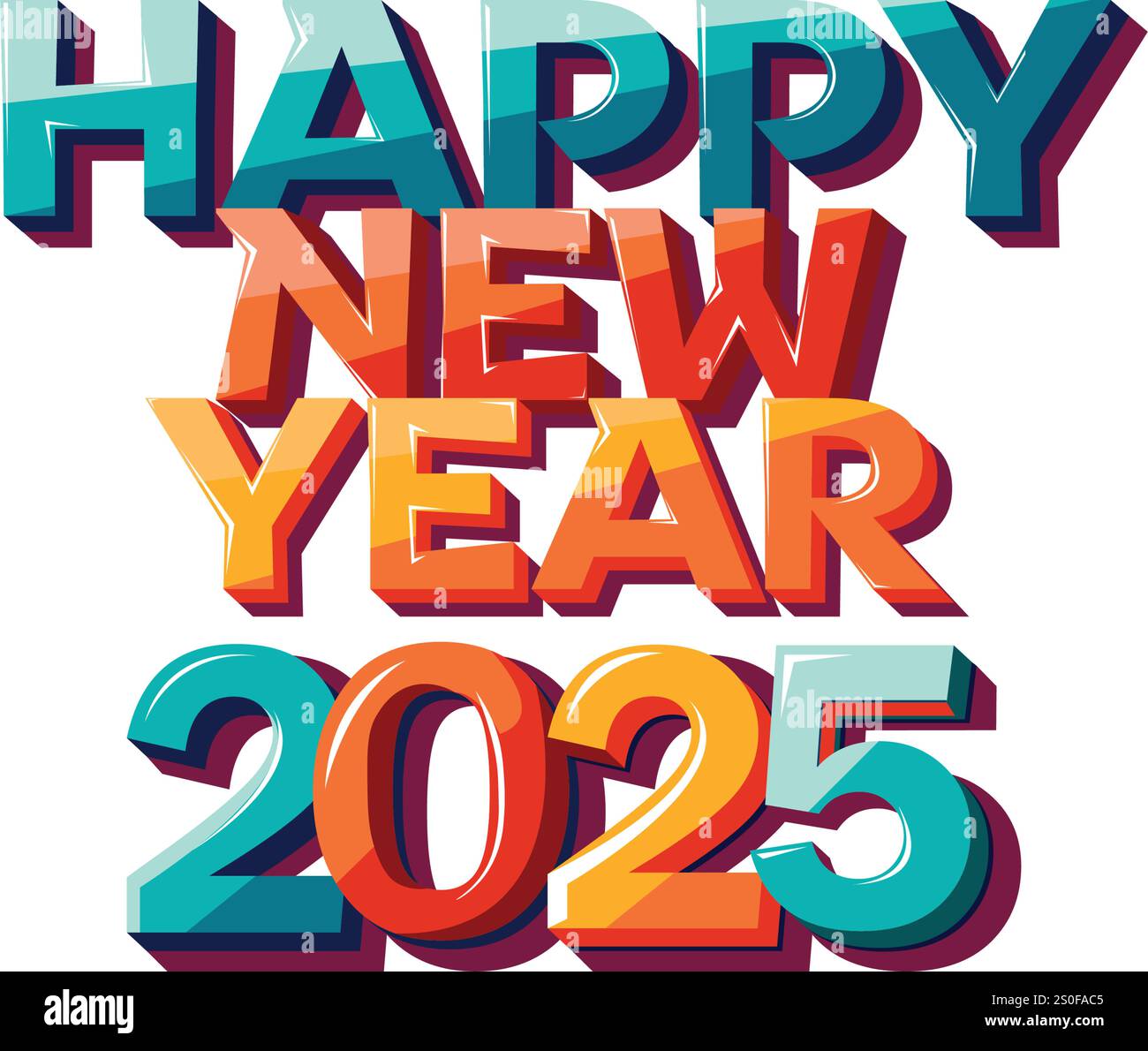 Bonne année 2025 illustration vectorielle Illustration de Vecteur