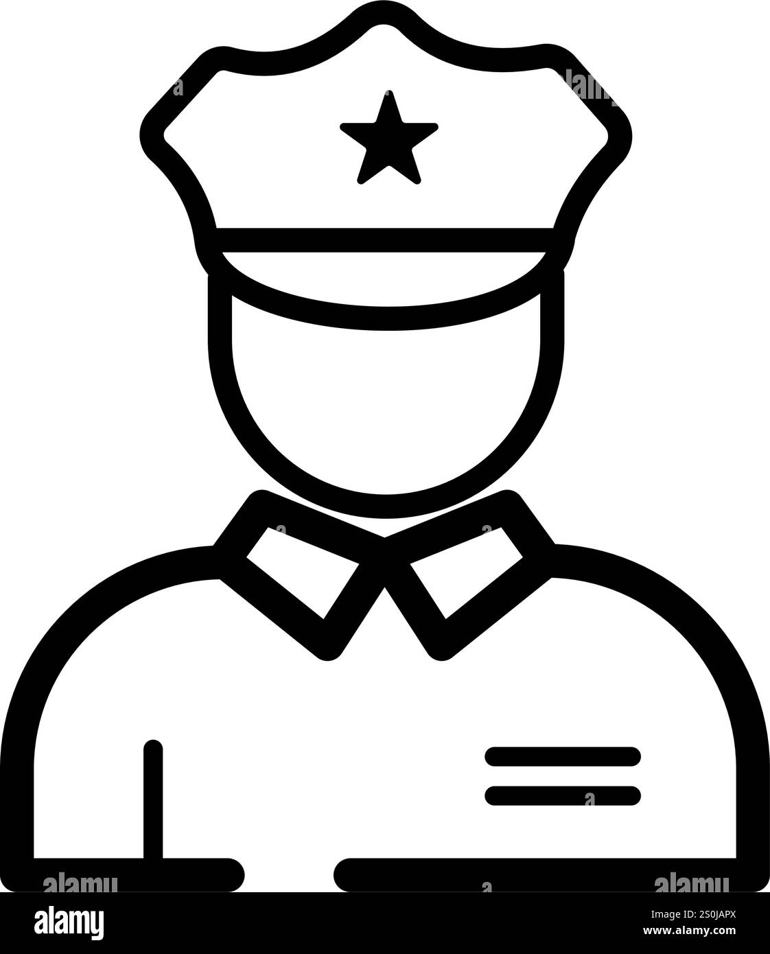 policier - icône vectorielle Illustration de Vecteur