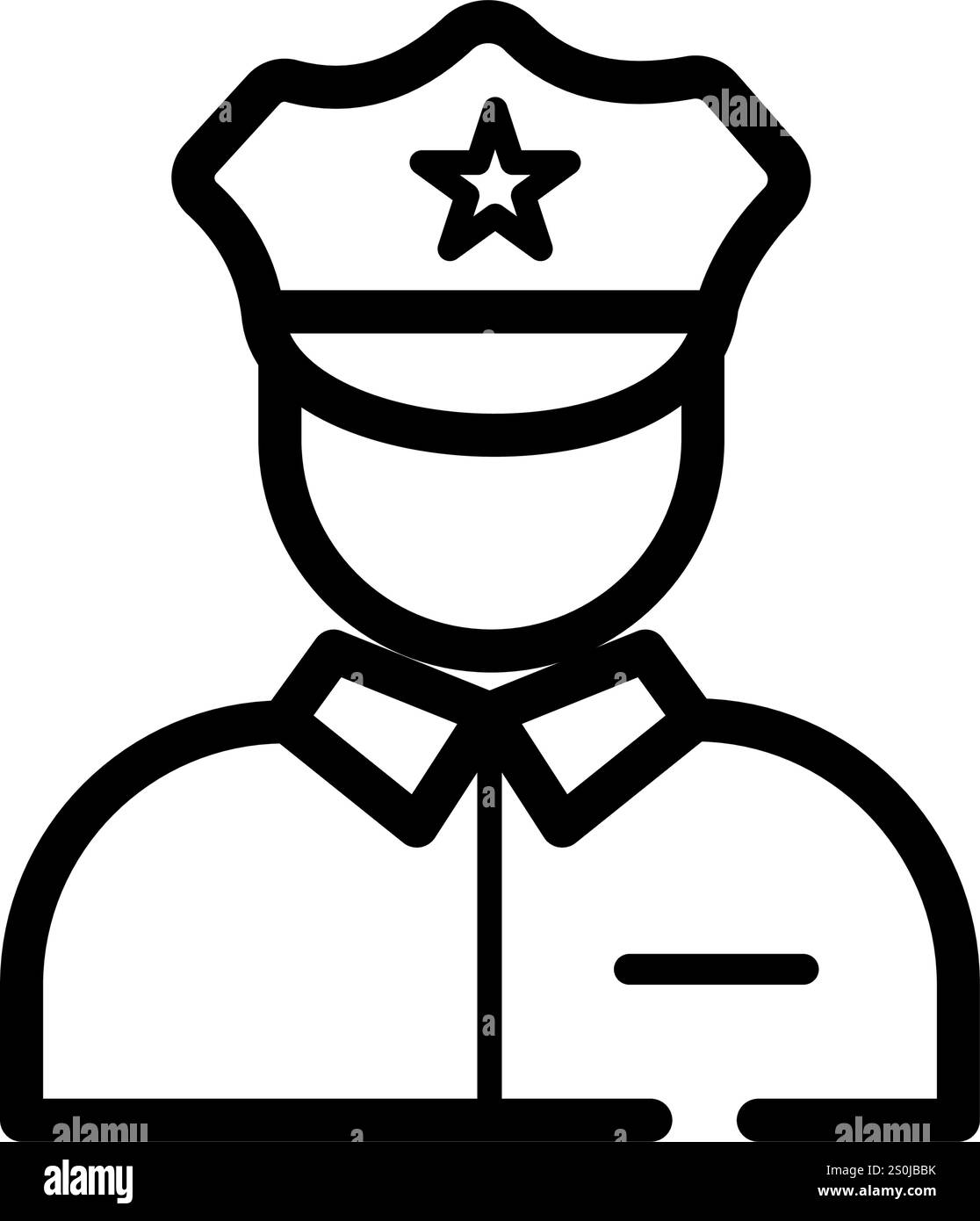 policier - icône vectorielle Illustration de Vecteur