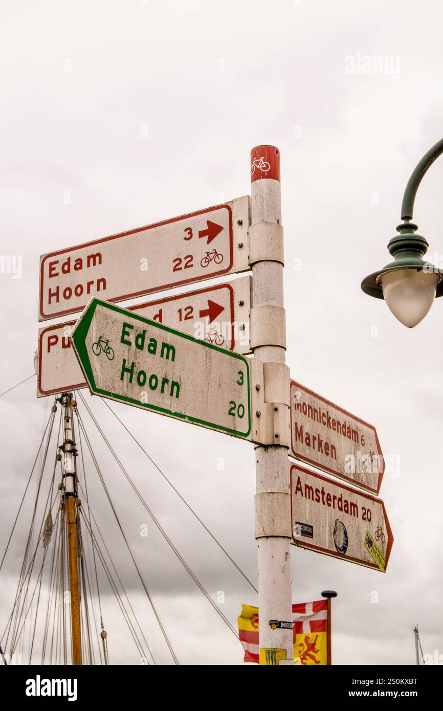 Panneau Volendam, Hollande, pays-Bas. Banque D'Images